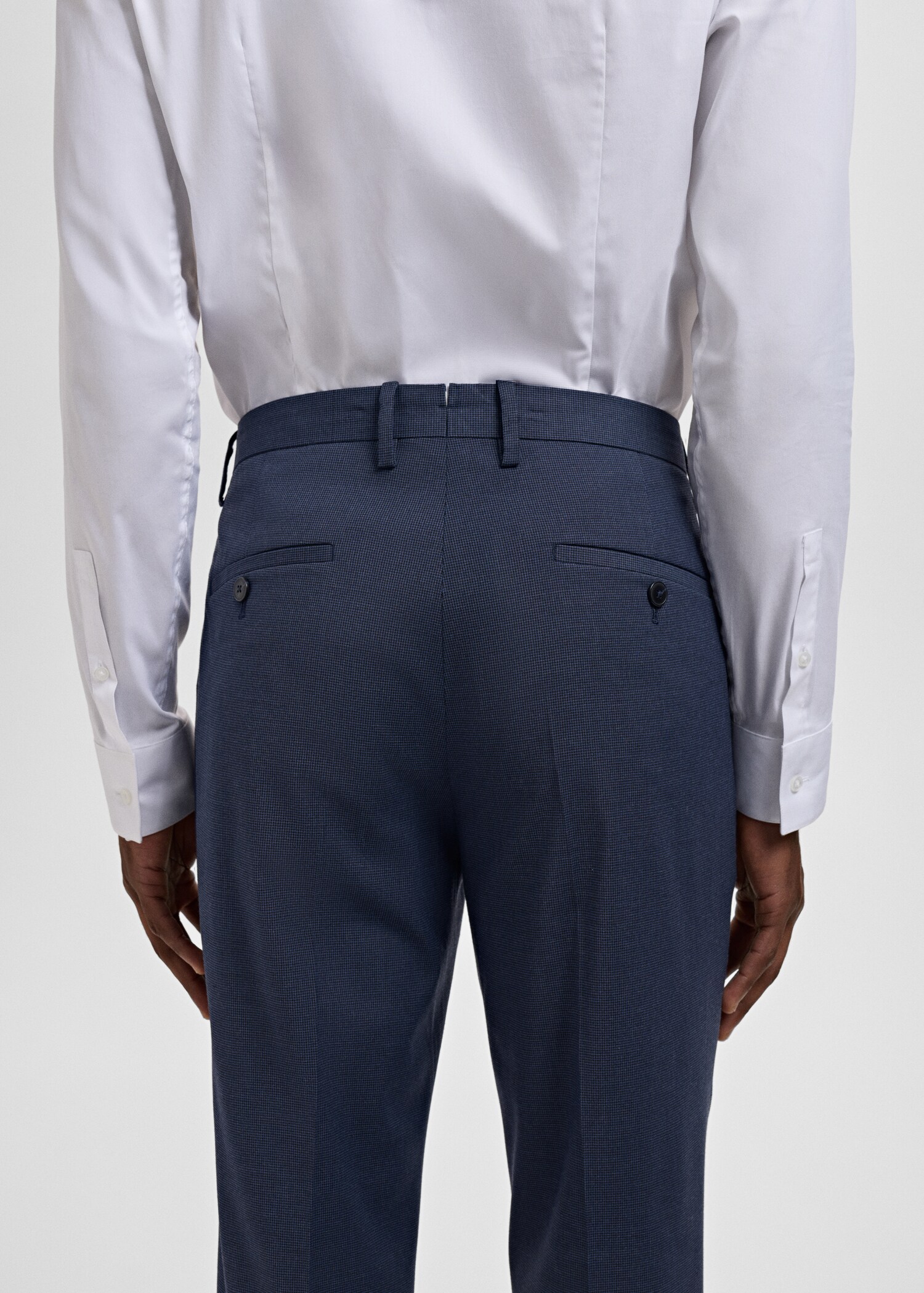 Stretch fabric super slim-fit suit trousers - Details of the article 3