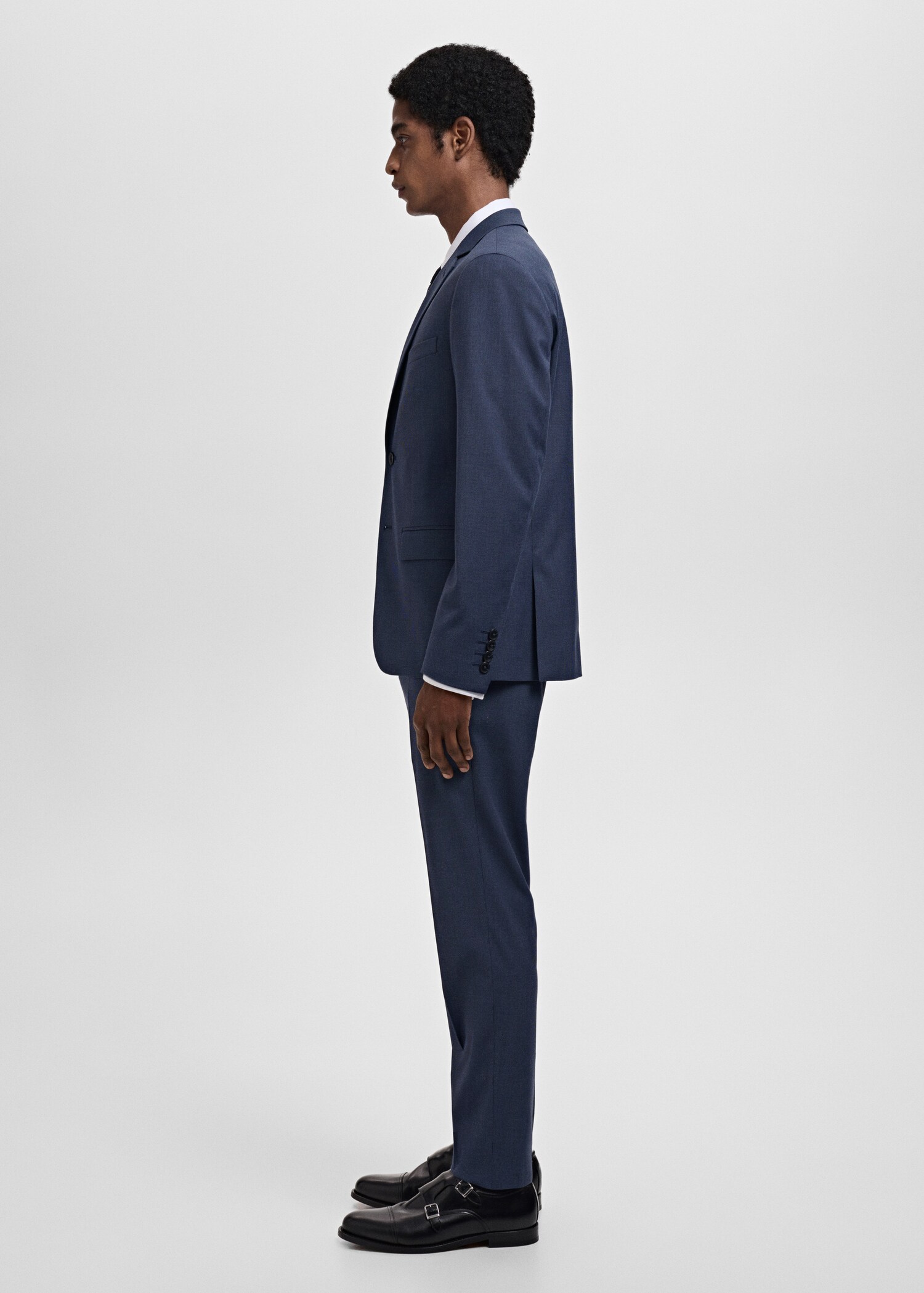 Stretch fabric super slim-fit suit trousers - Details of the article 4
