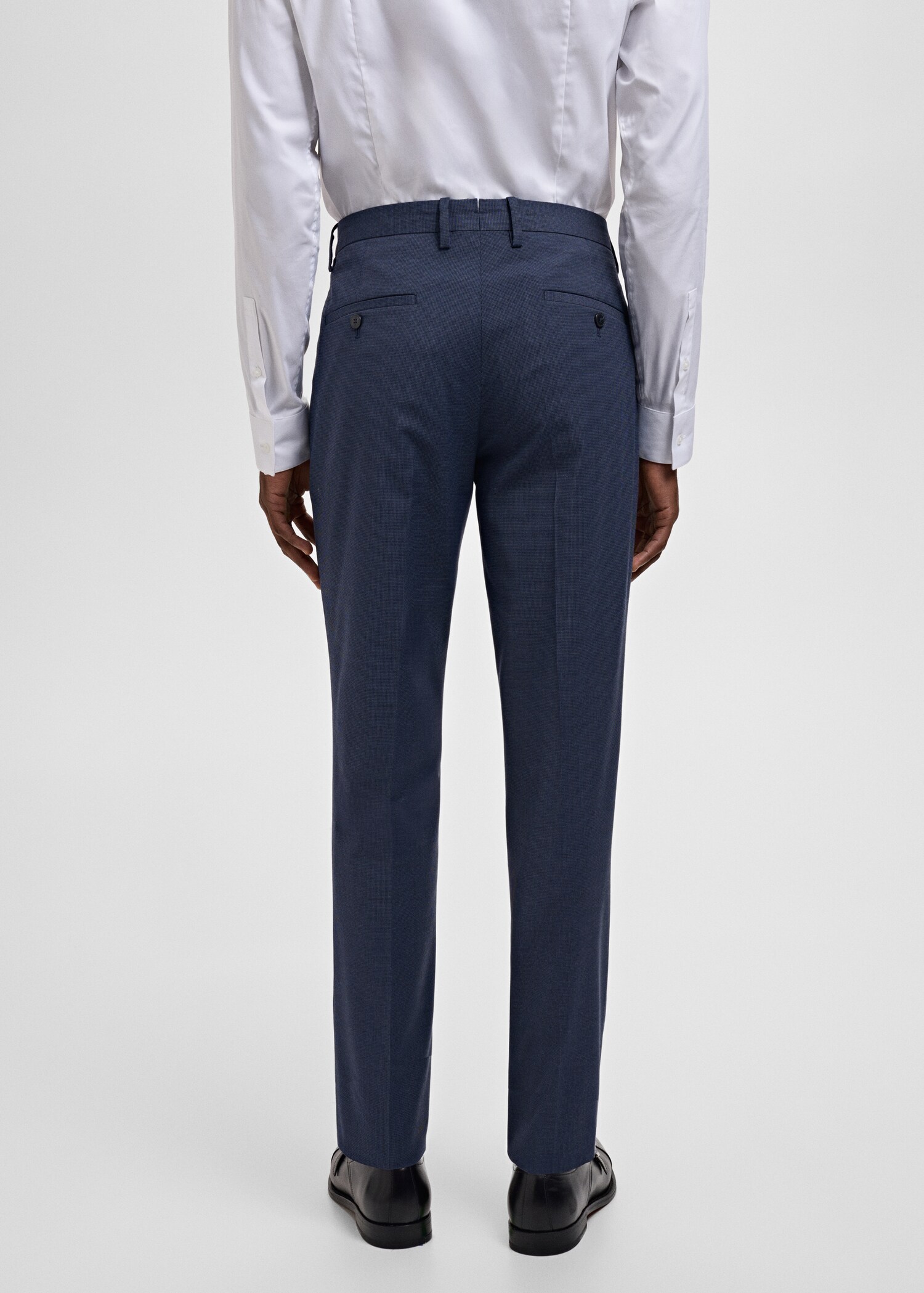 Stretch fabric super slim-fit suit trousers - Reverse of the article