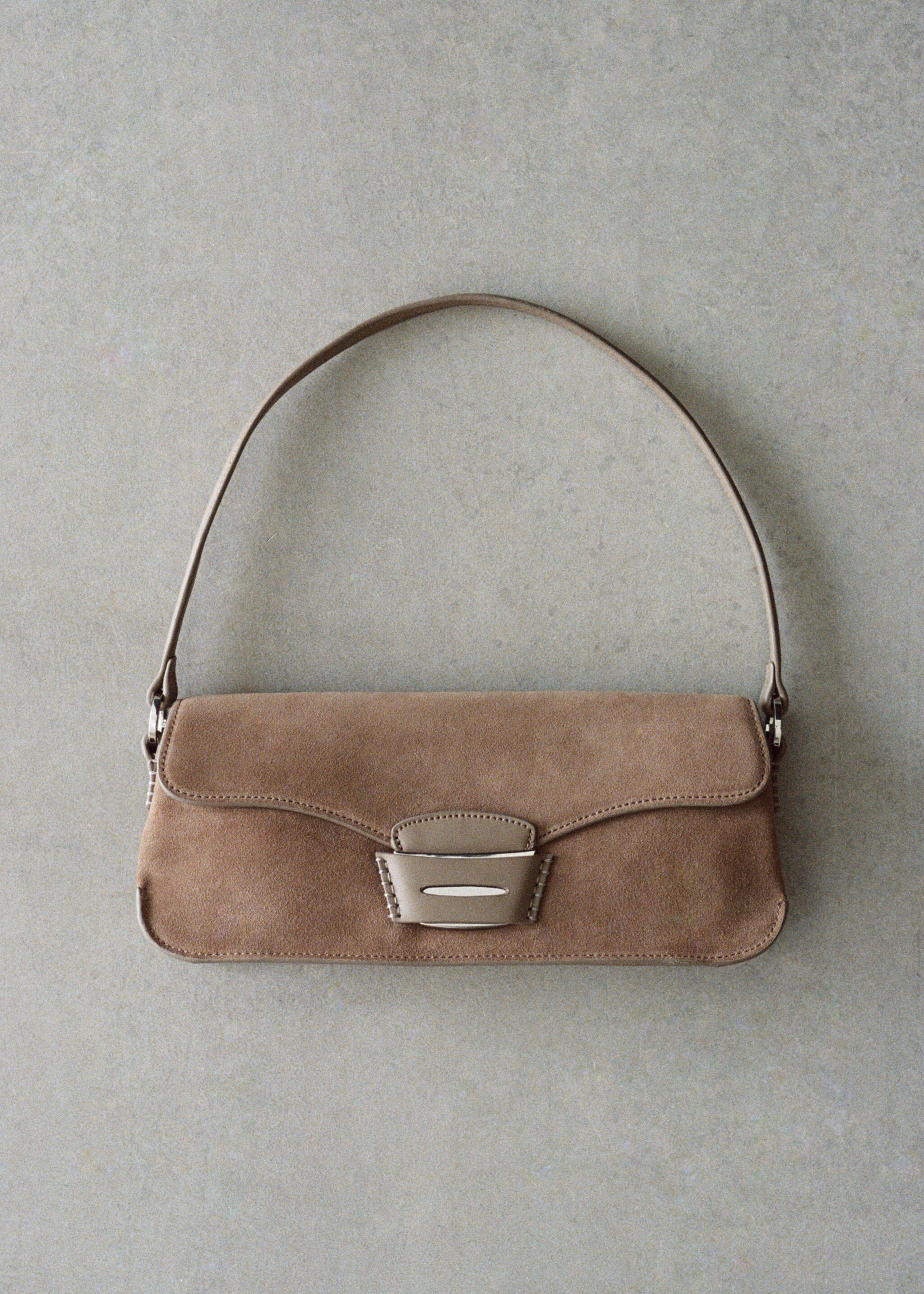 Schultertasche aus Rauleder - Allgemeine Ansicht