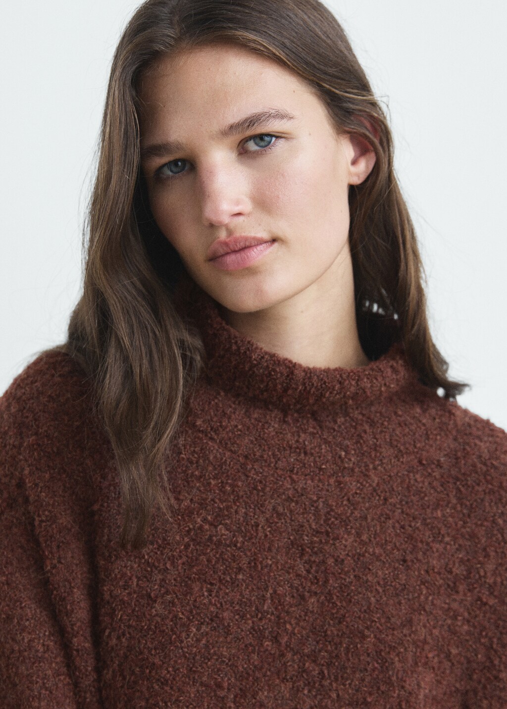 Bouclé turtleneck sweater