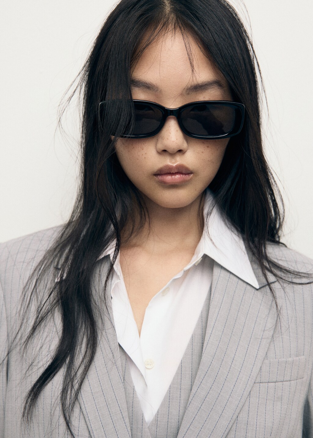 Pinstriped suit vest