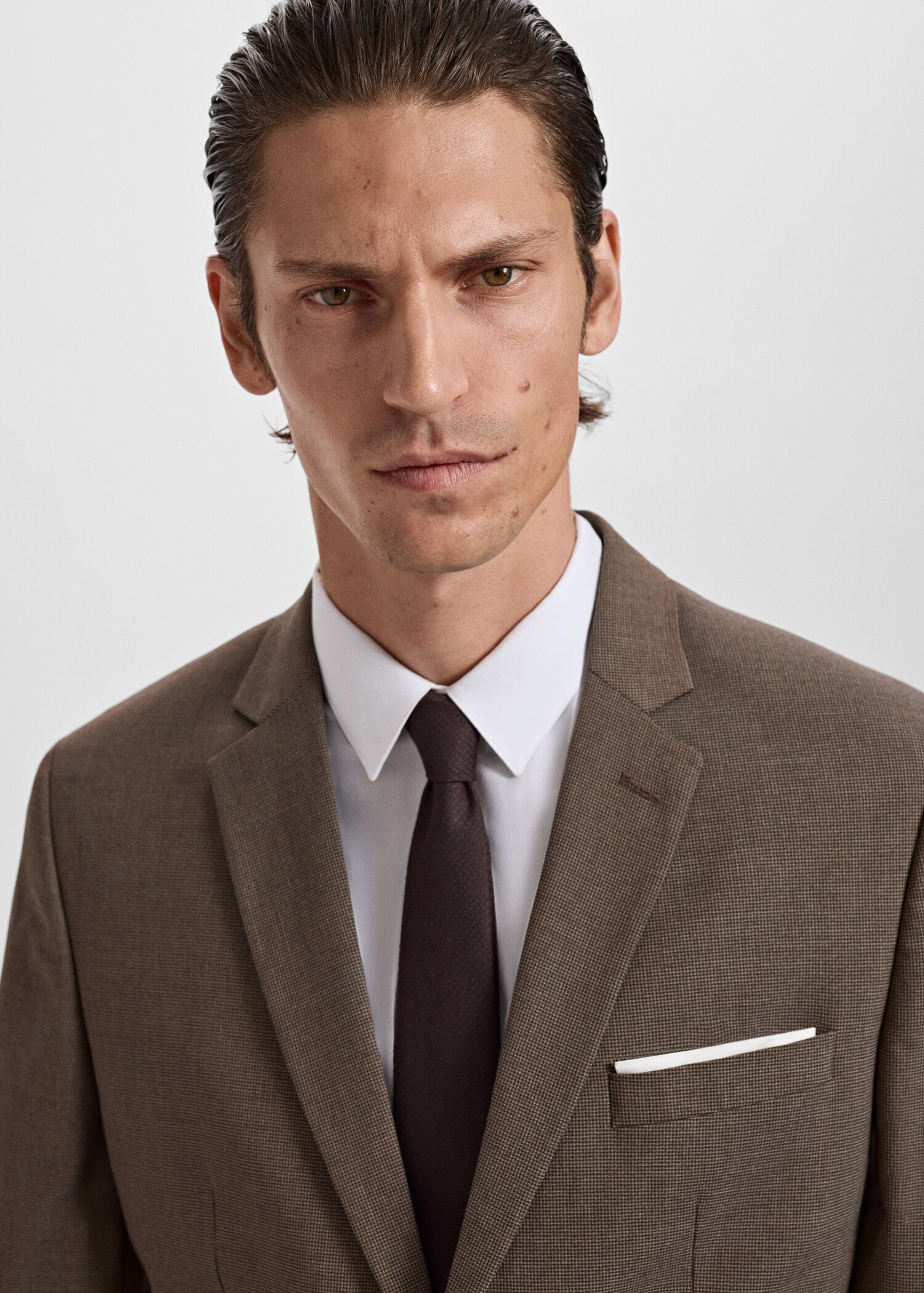 Super slim-fit suit jacket in stretch fabric - Details of the article 1