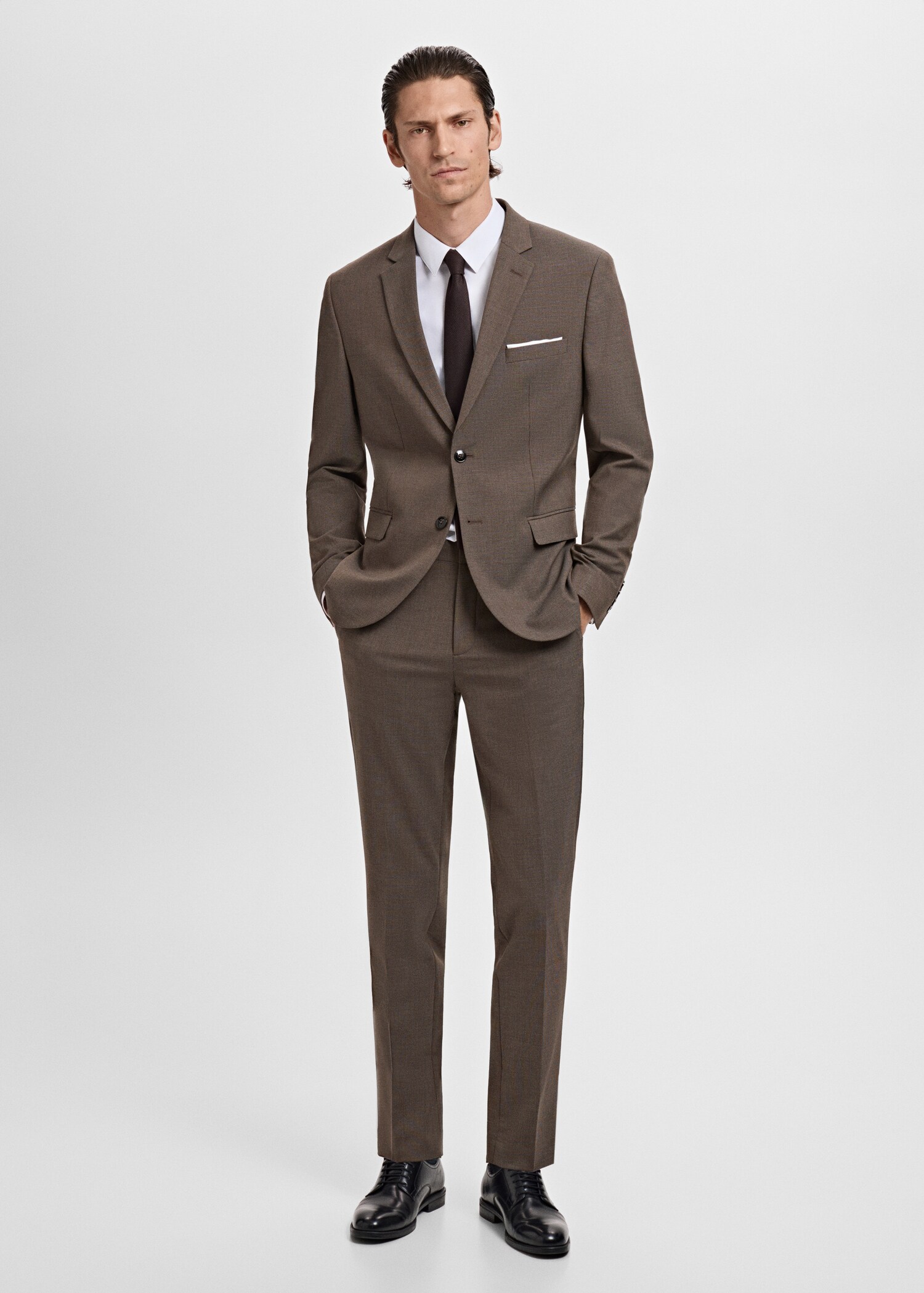 Super slim-fit suit jacket in stretch fabric - General plane