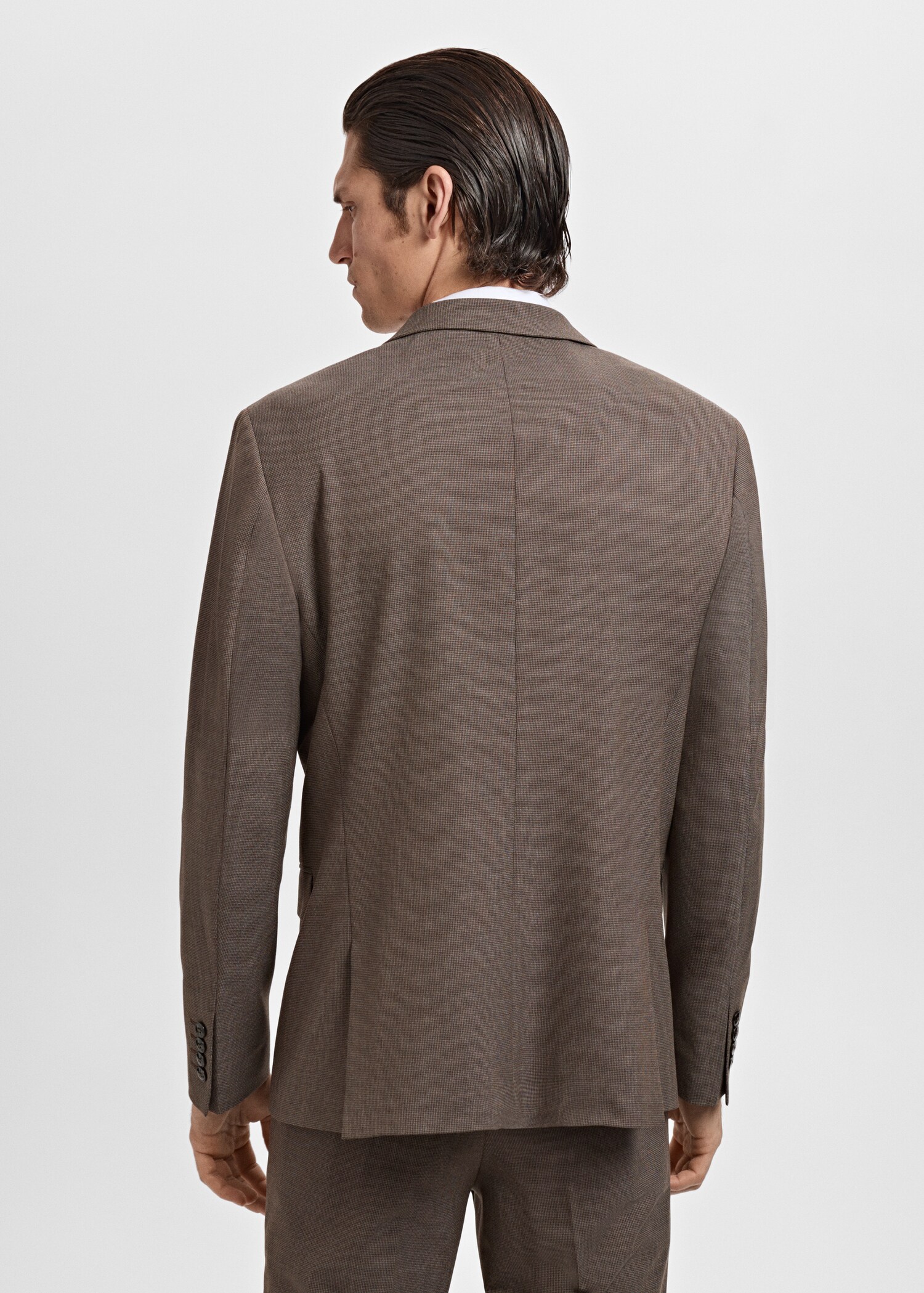 Super slim-fit suit jacket in stretch fabric - Reverse of the article
