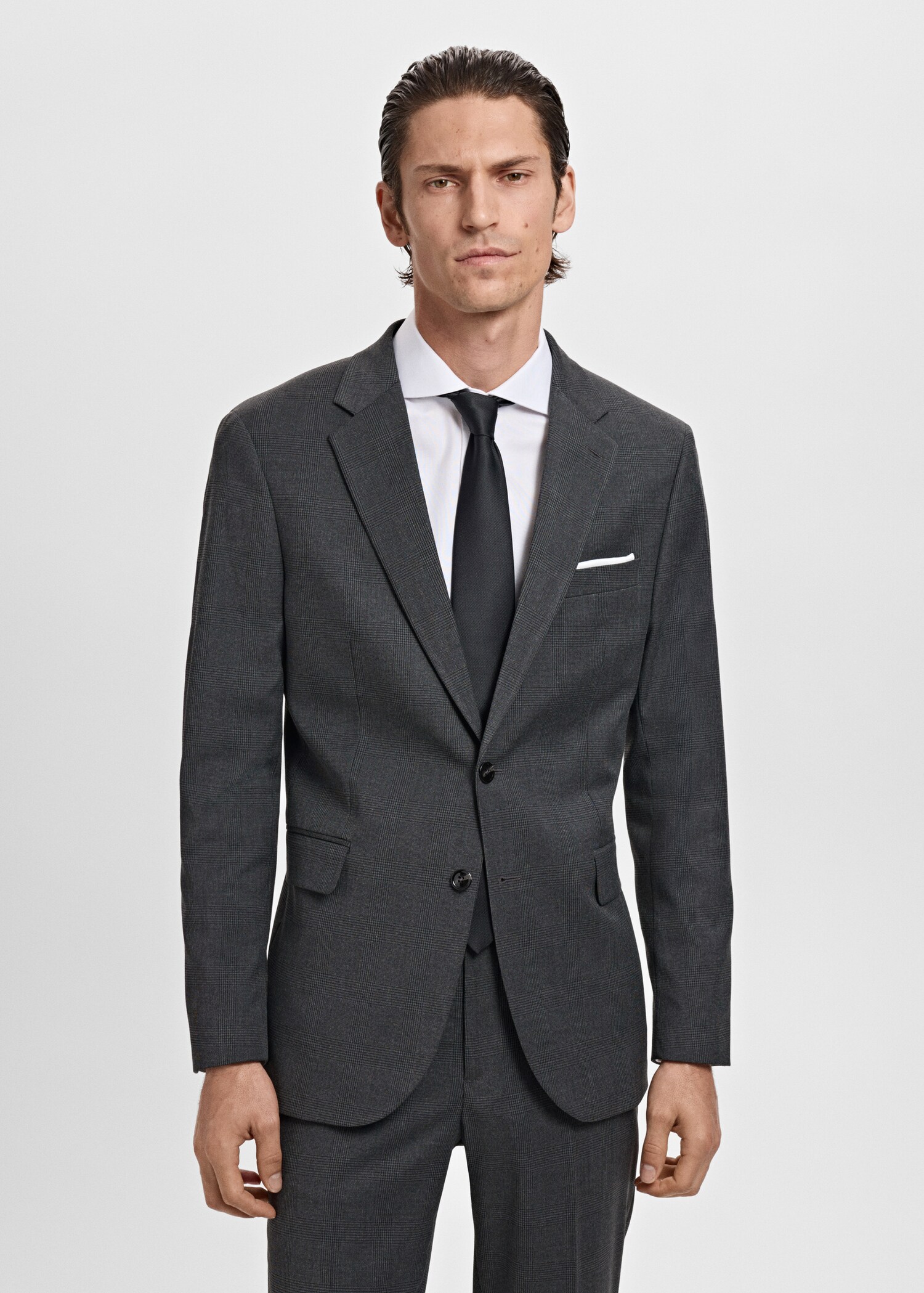 Milan slim-fit suit jacket - Medium plane