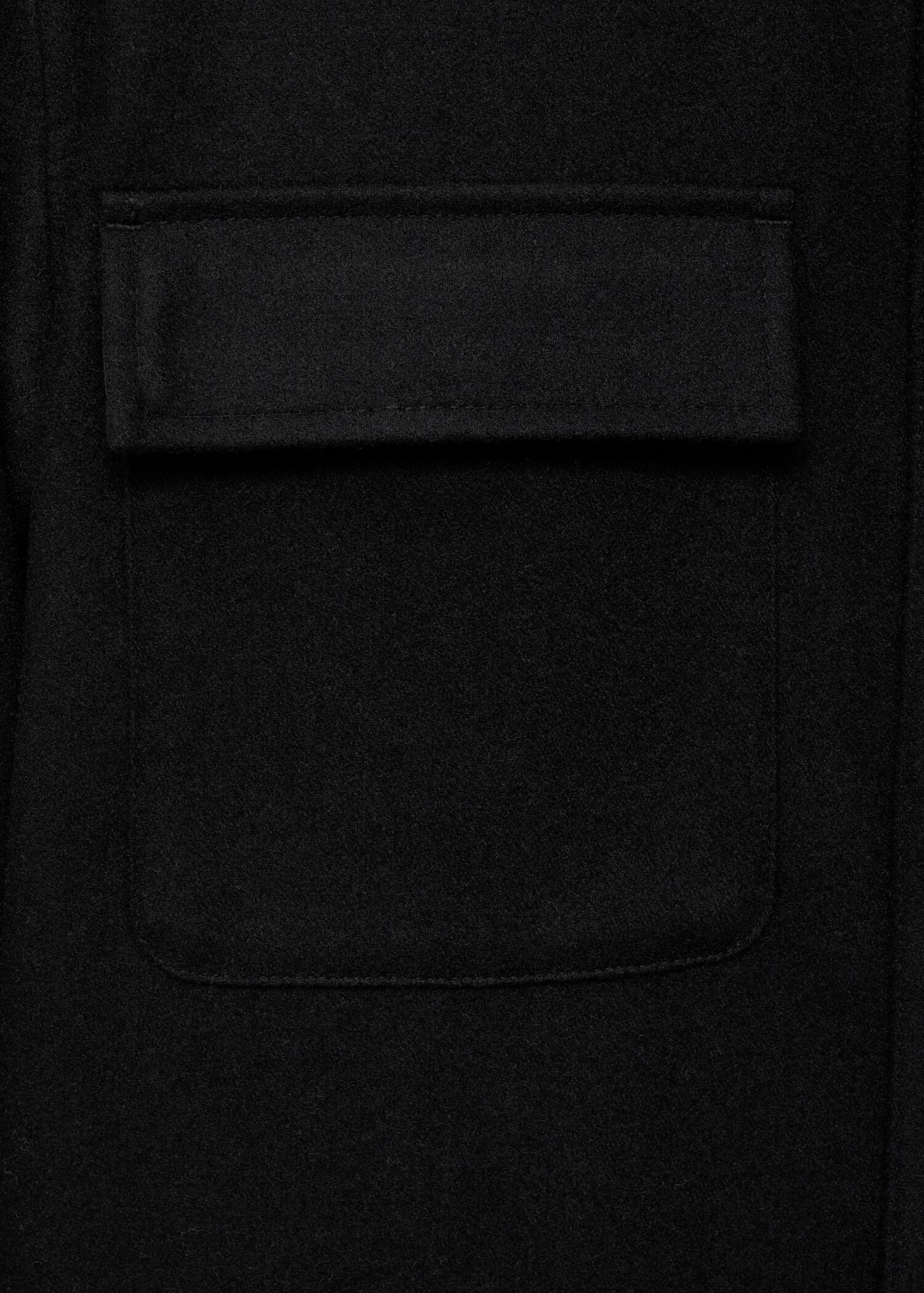 Wool overshirt with pockets - Details of the article 0