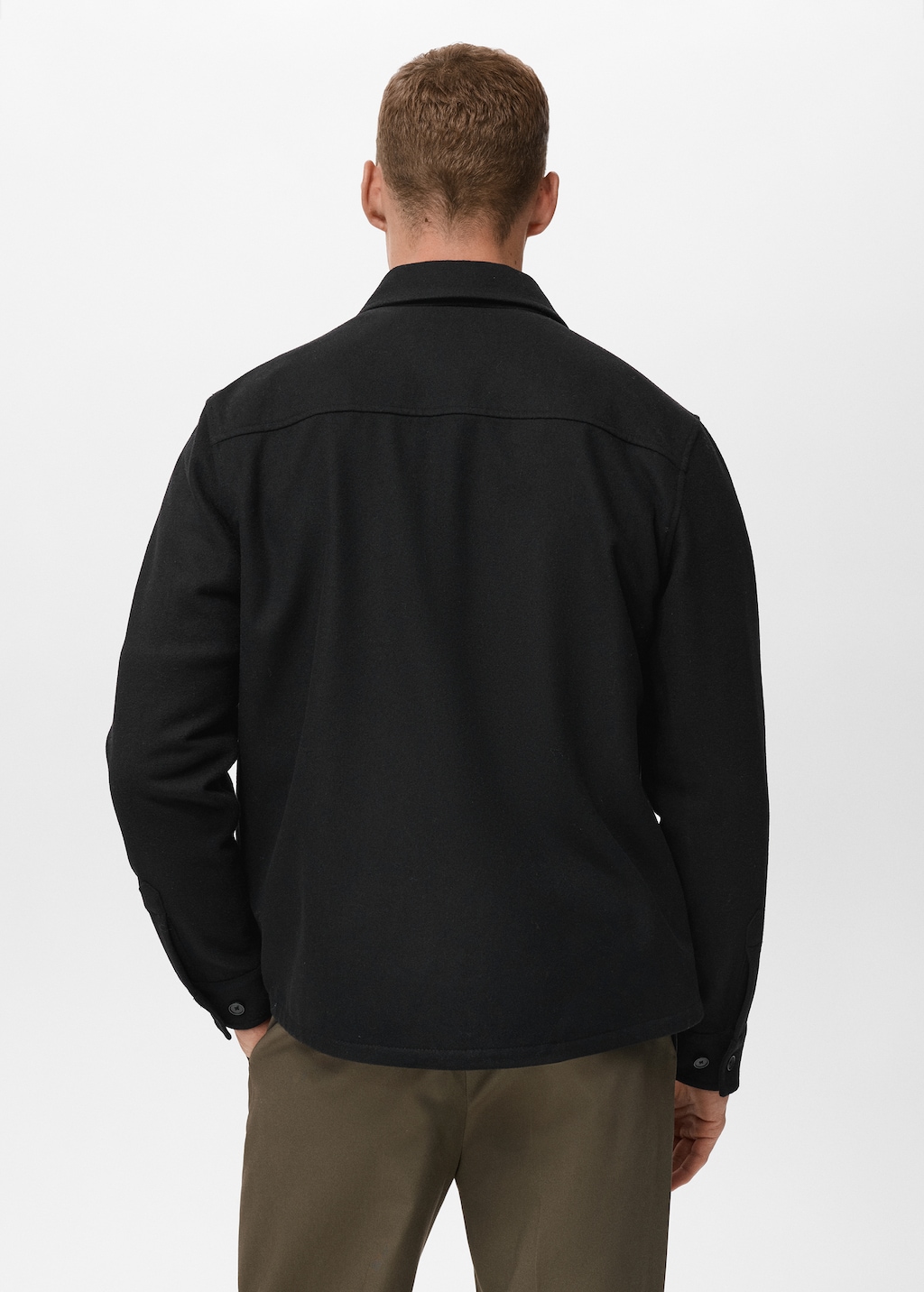 Wool overshirt with pockets