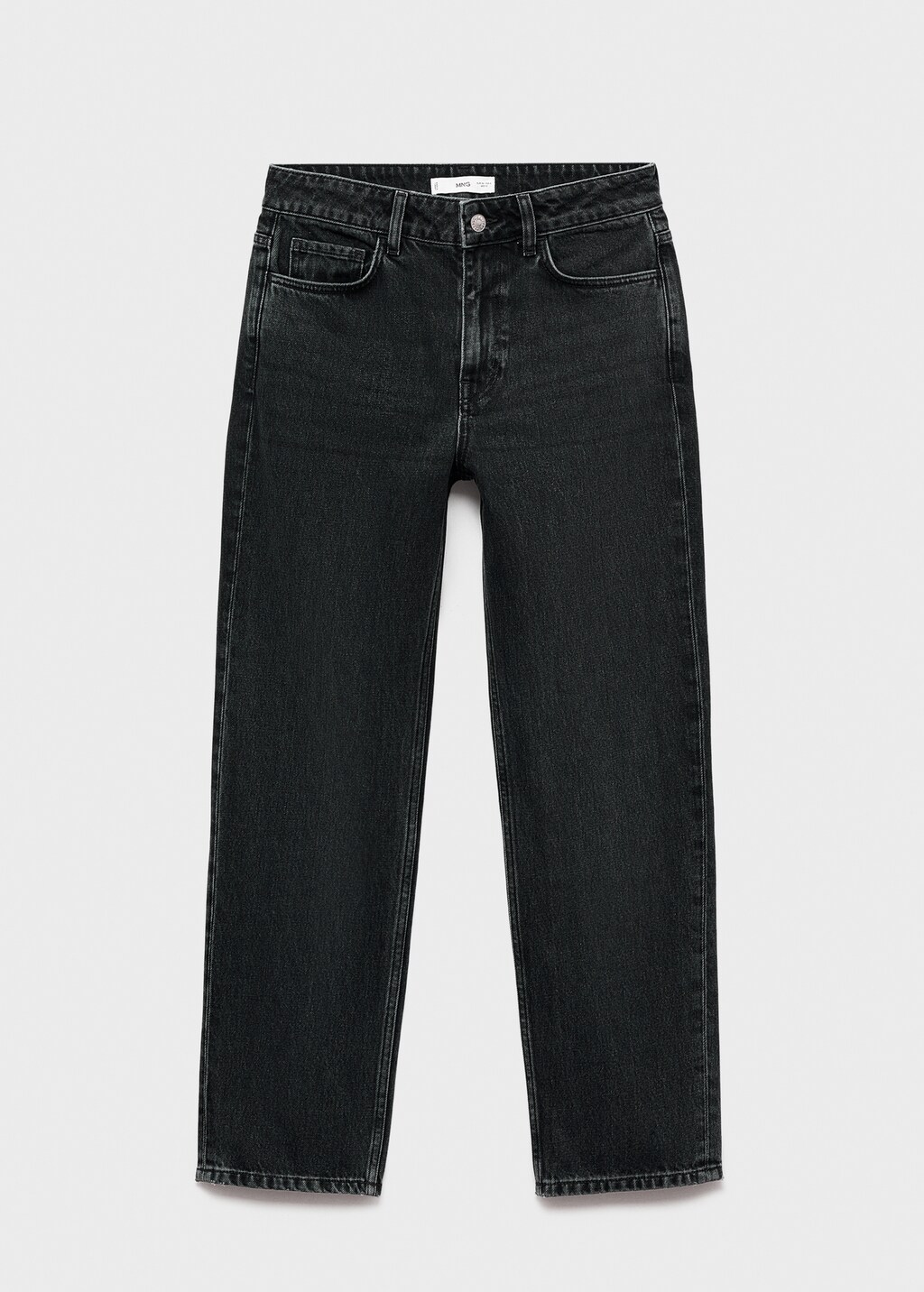 Mid-rise straight jeans