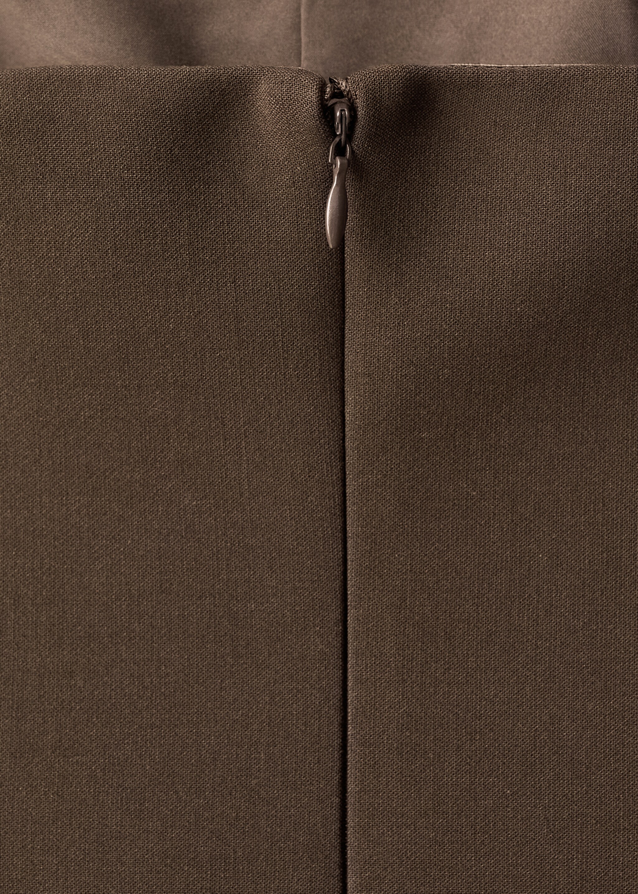 Strapless flared dress - Details of the article 0, Chocolate. Ref: 17027139-01.