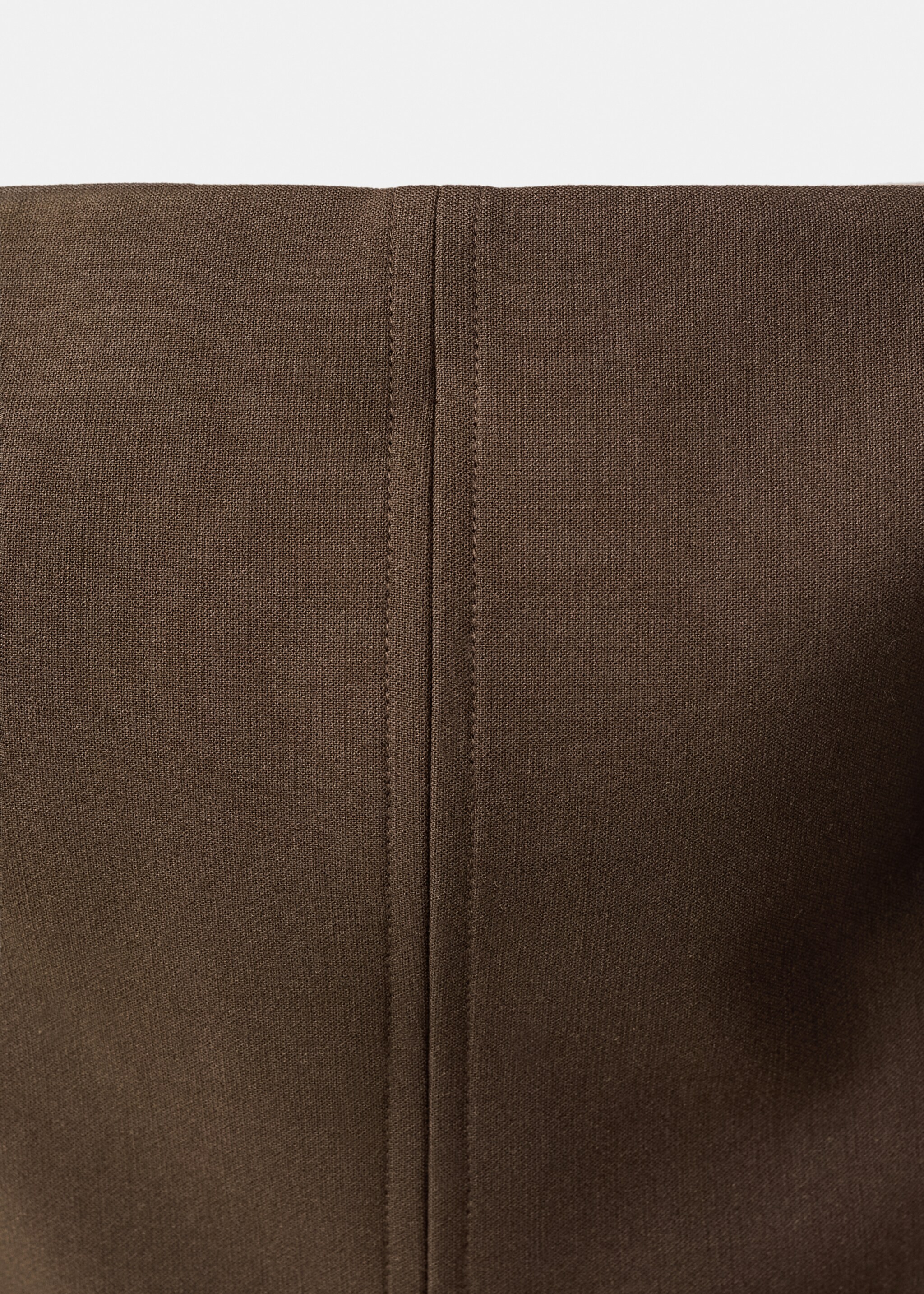 Strapless flared dress - Details of the article 8, Chocolate. Ref: 17027139-01.