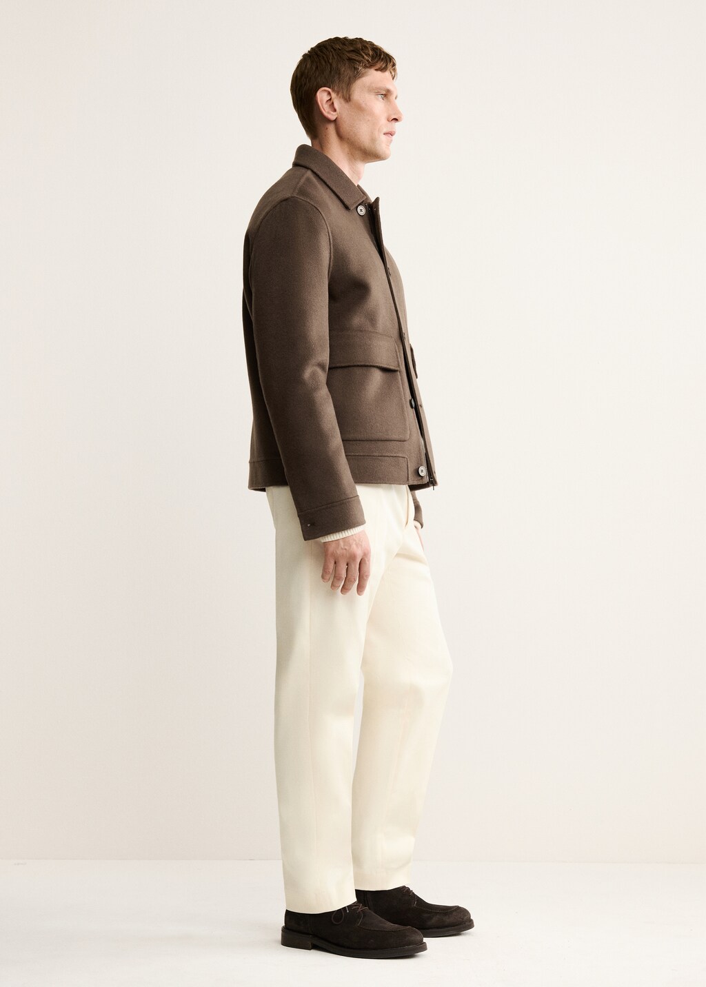 Handmade wool jacket with pockets