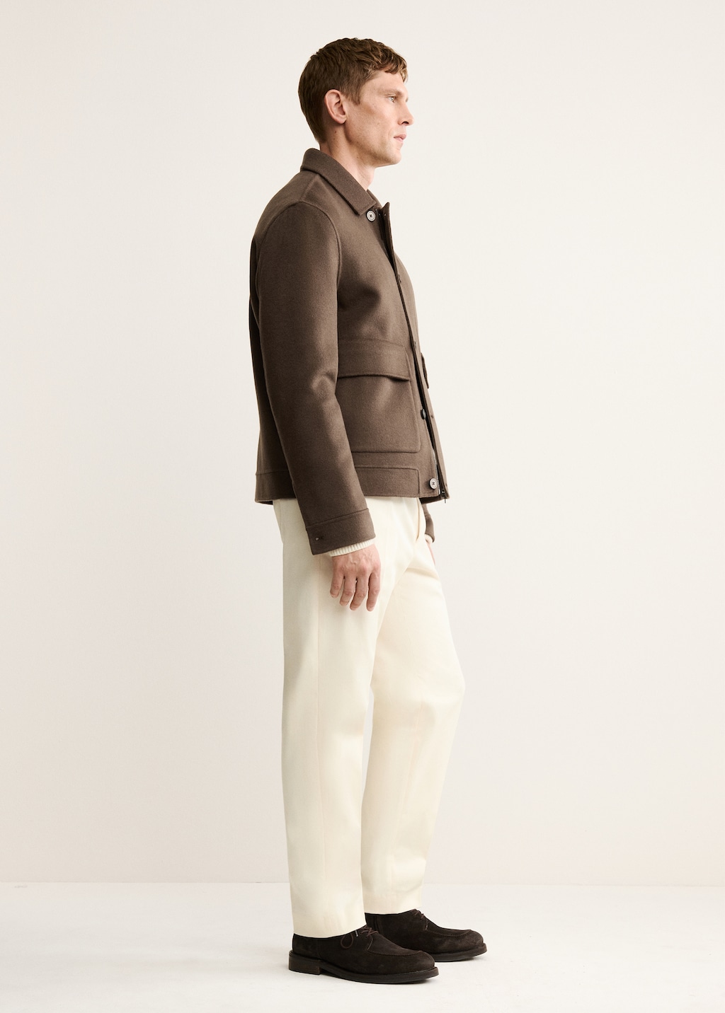 Handmade wool jacket with pockets