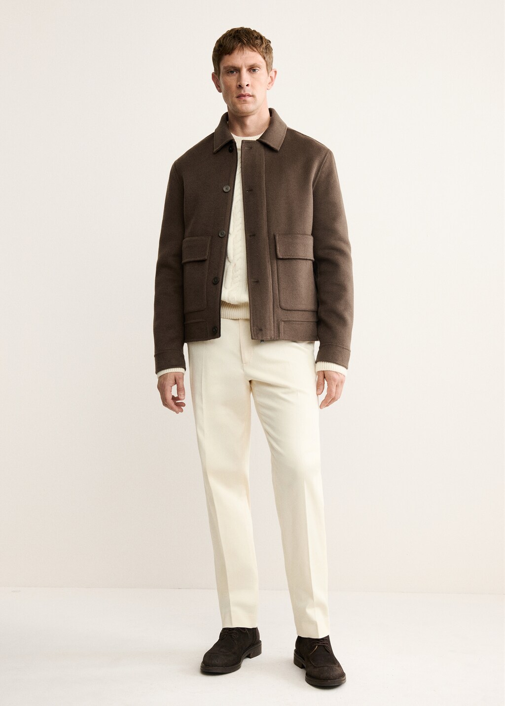 Handmade wool jacket with pockets