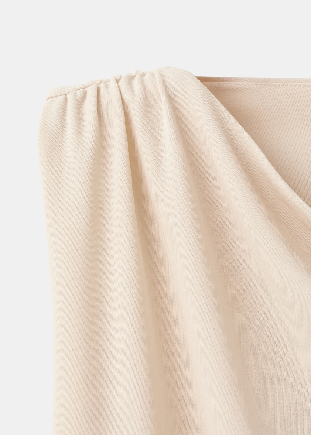 Draped top with metallic detail