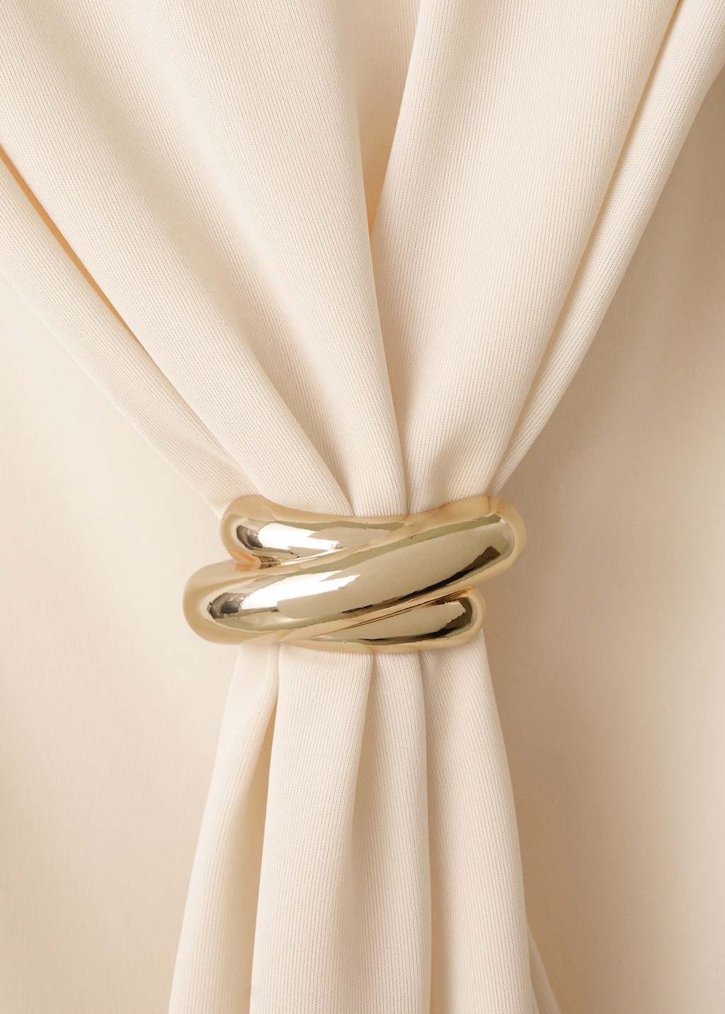 Draped top with metallic detail