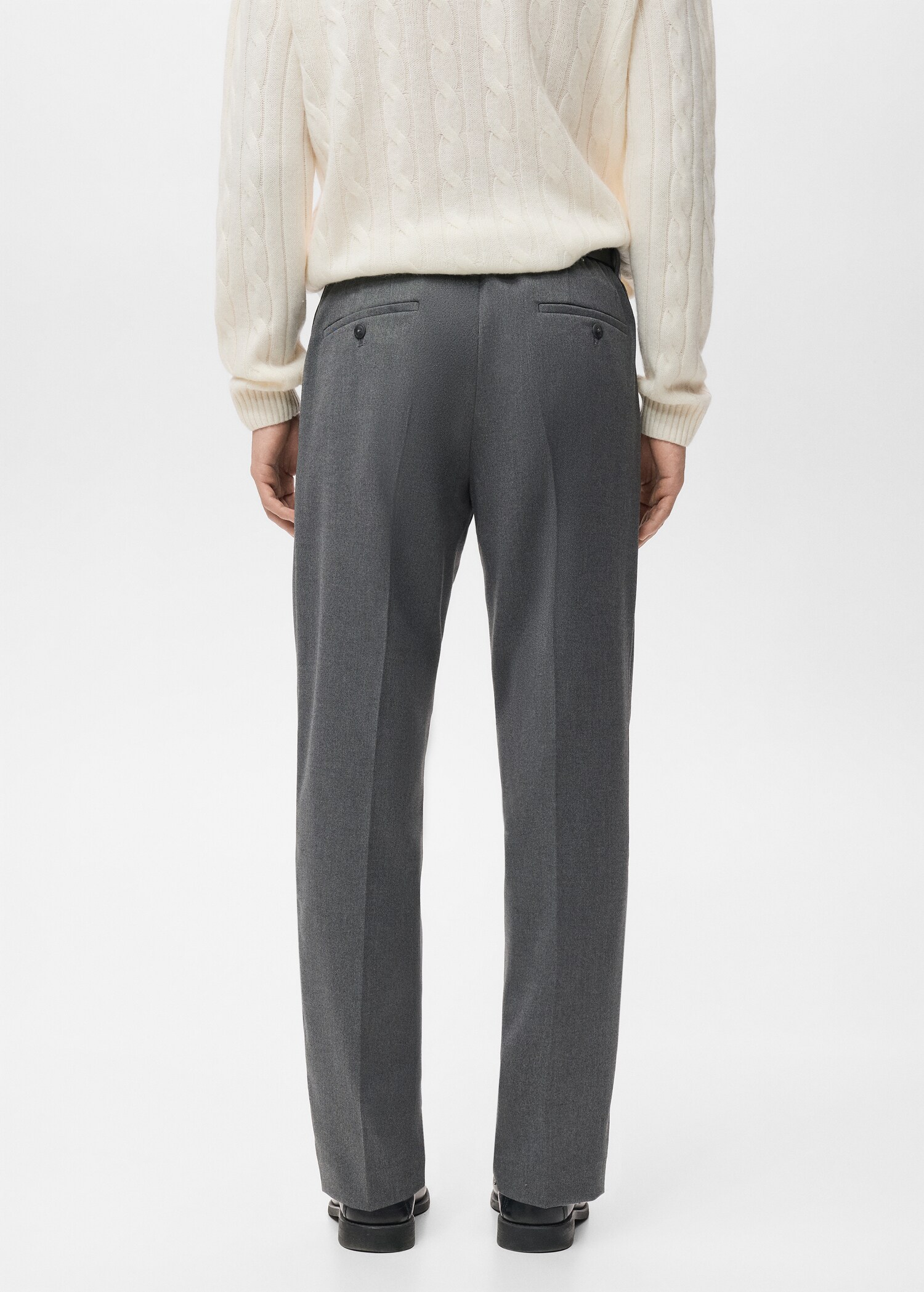 Flowy straight-fit trousers - Reverse of the article