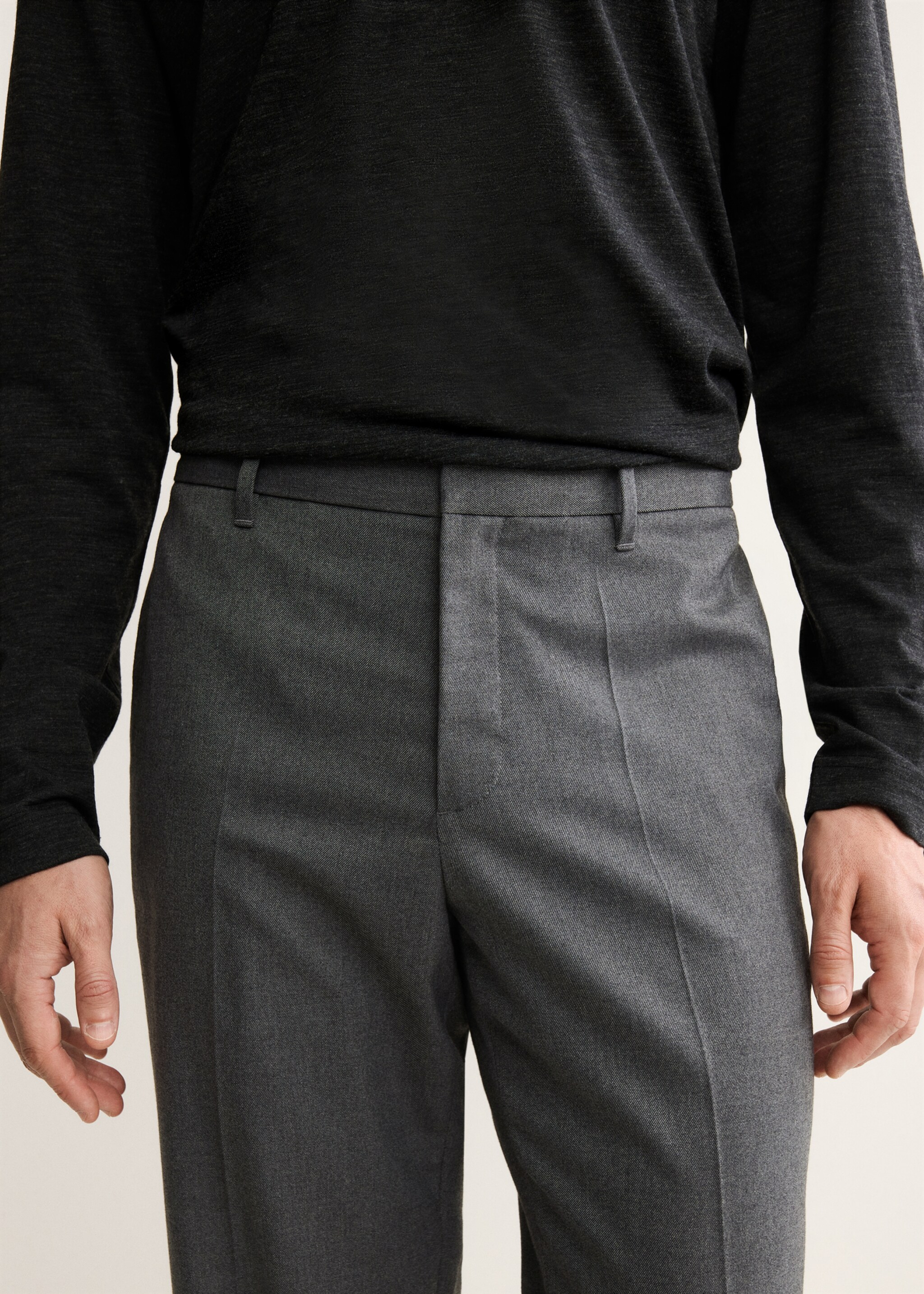 Παντελόνι ίσια γραμμή ριχτό - Λεπτομέρεια του προϊόντος 1, Γκρι. Ref: 17029208-02.