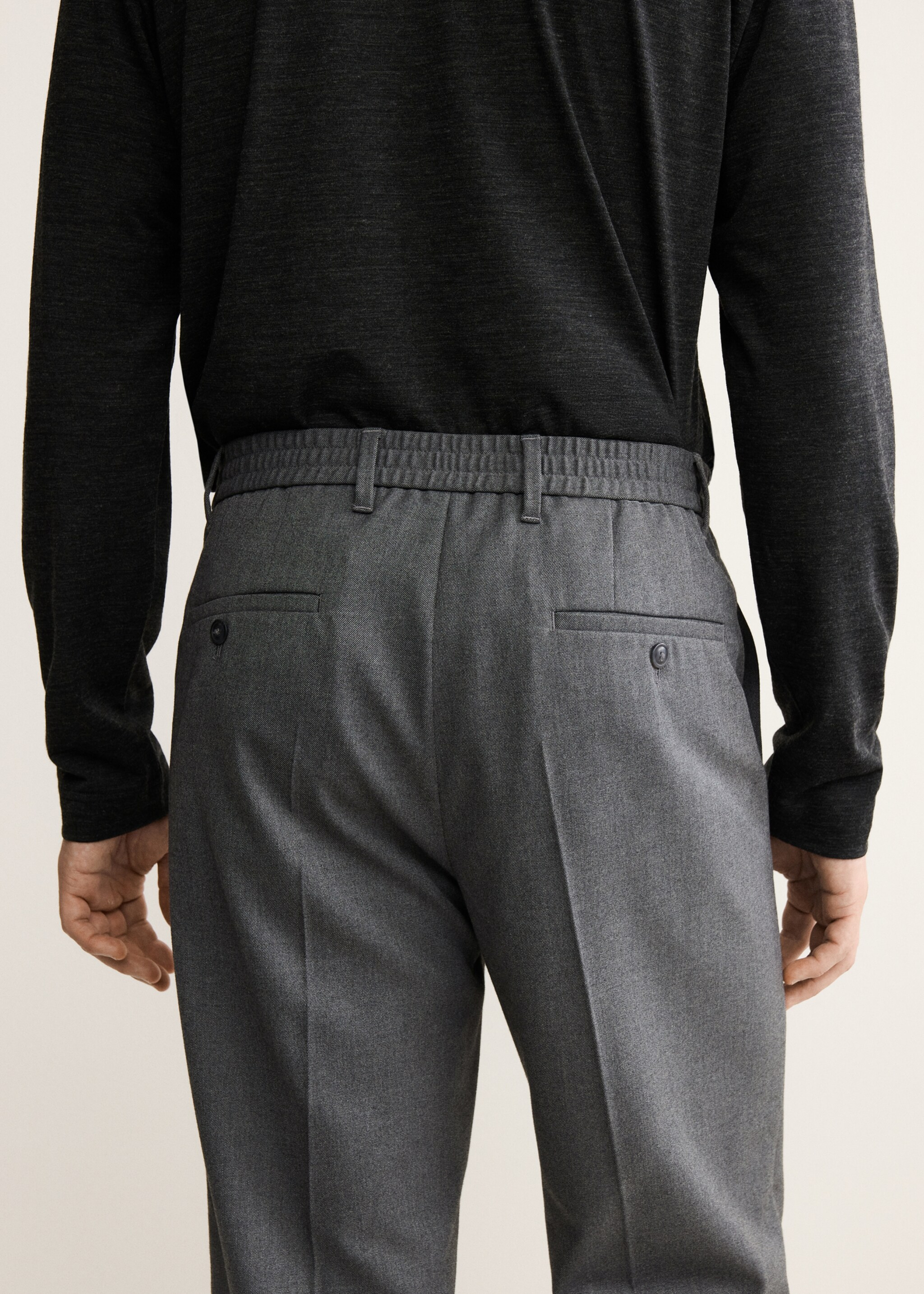 Παντελόνι ίσια γραμμή ριχτό - Λεπτομέρεια του προϊόντος 6, Γκρι. Ref: 17029208-02.