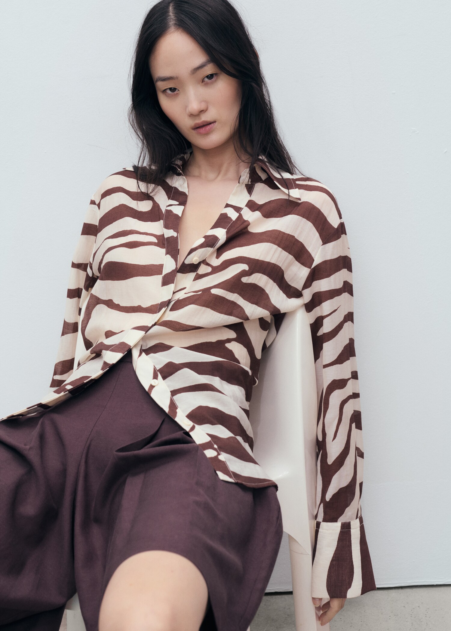 Chemise fluide imprimé zèbre - Détail de l'article 2