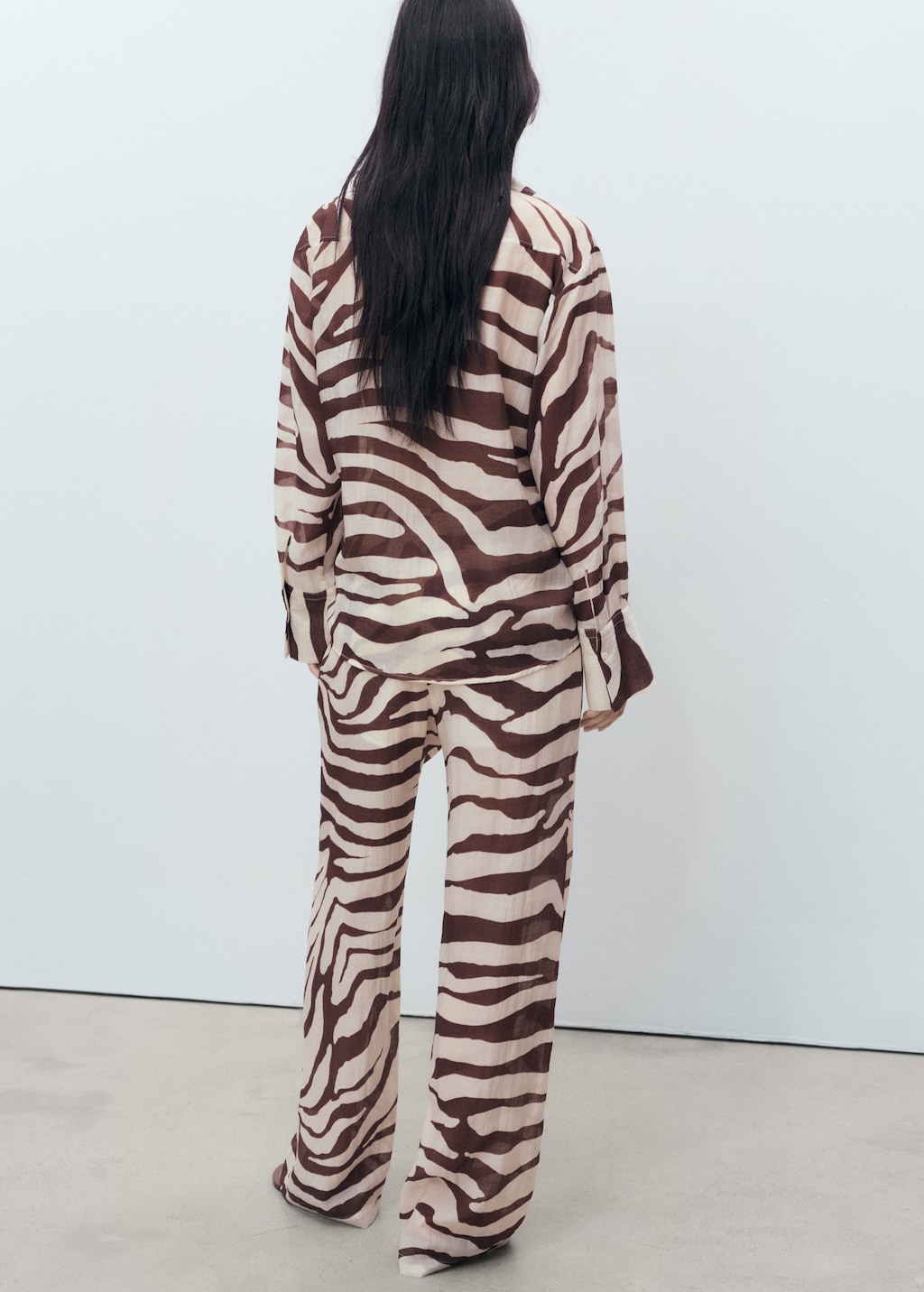 Flowy zebra printed shirt