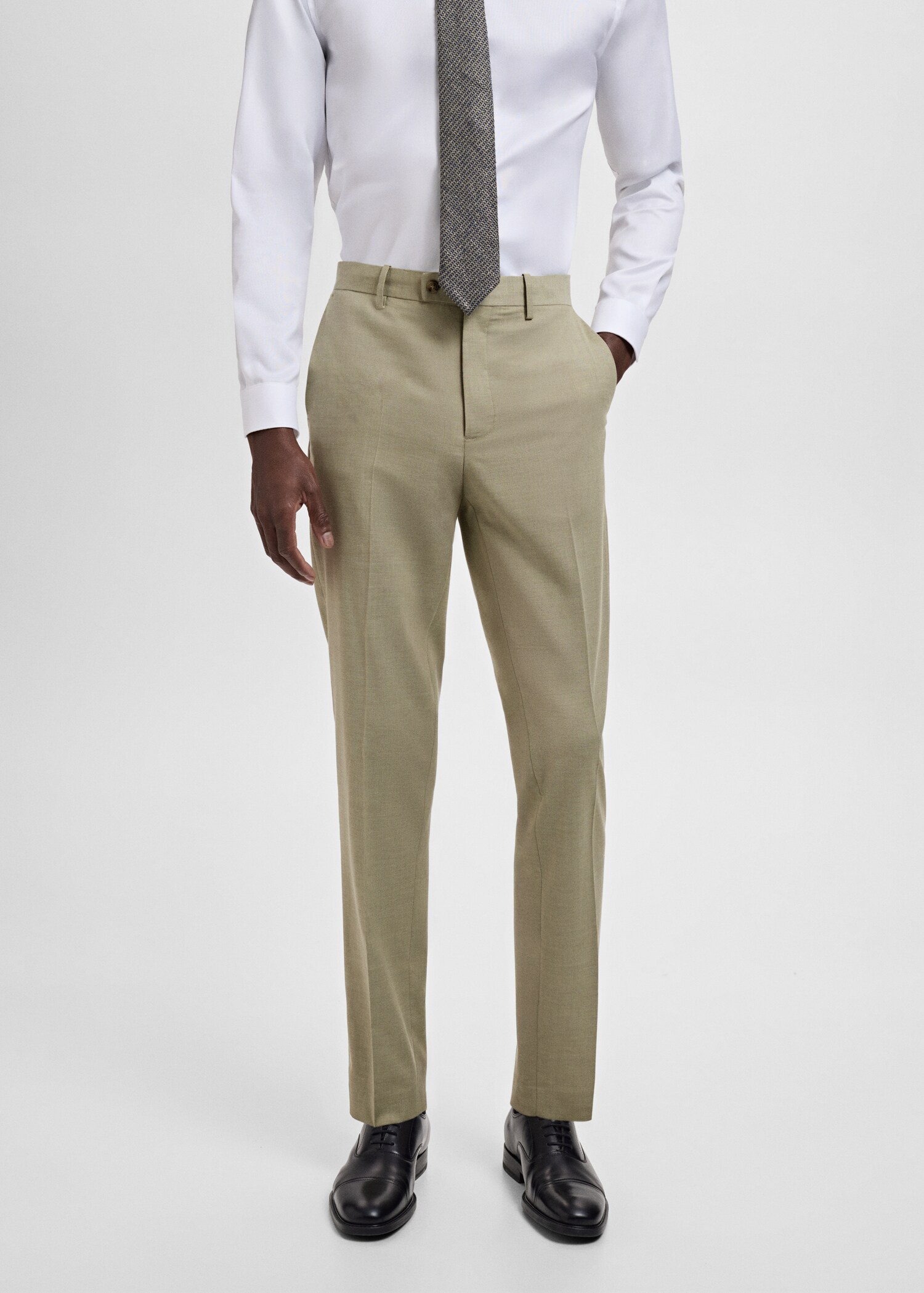 Milan slim-fit pantalon - Middenvlak