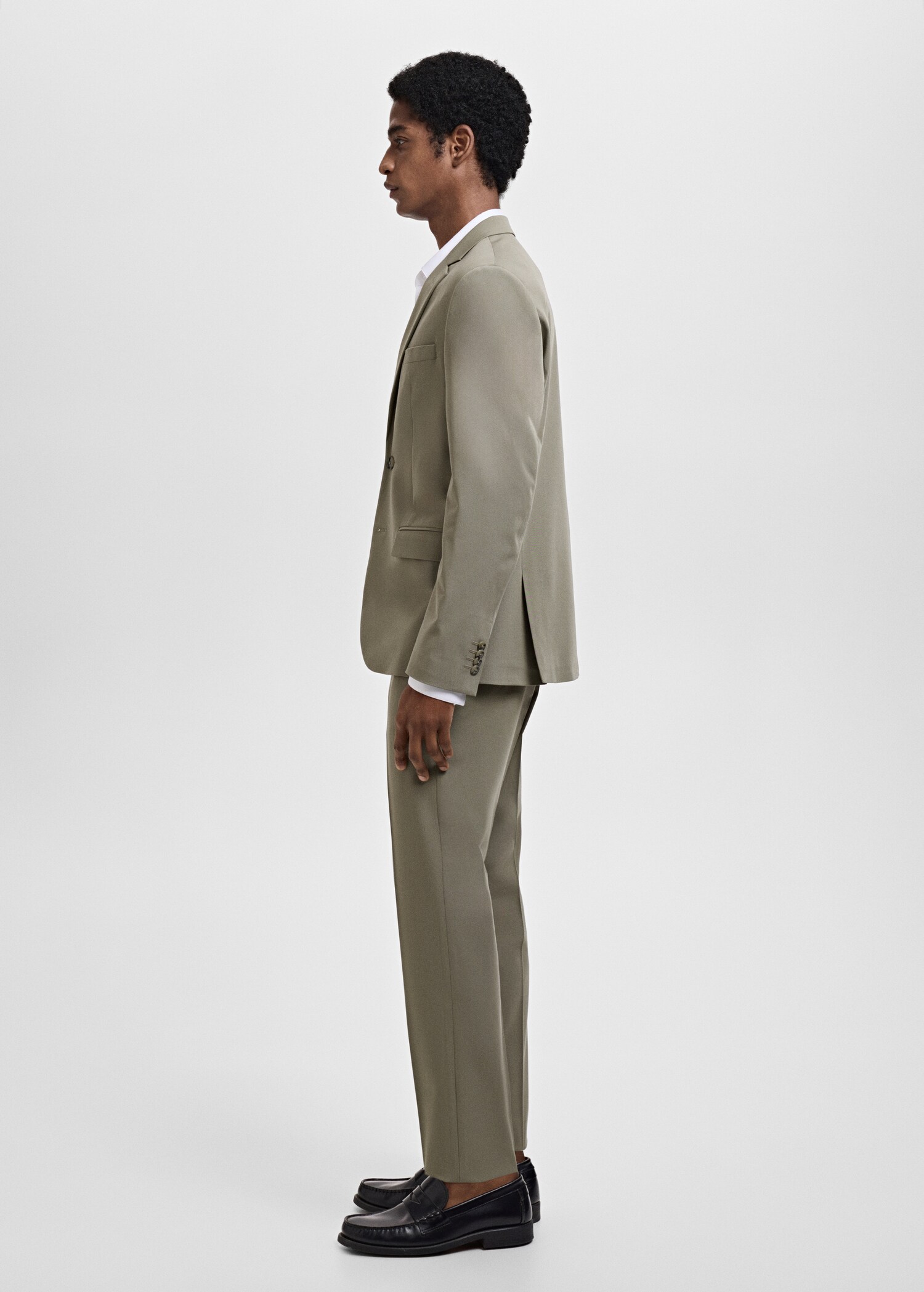 Stretch fabric super slim-fit suit trousers - Details of the article 2