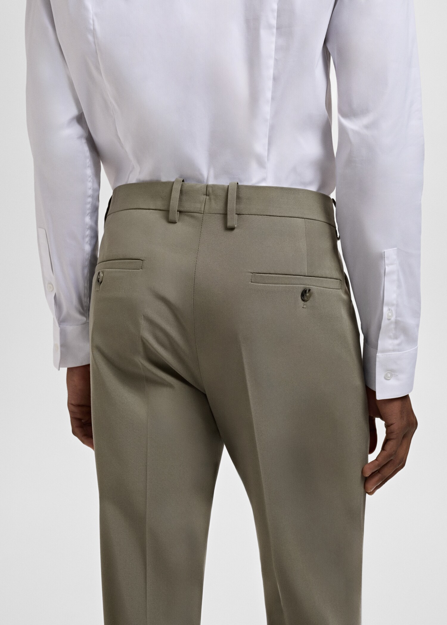 Stretch fabric super slim-fit suit trousers - Details of the article 3