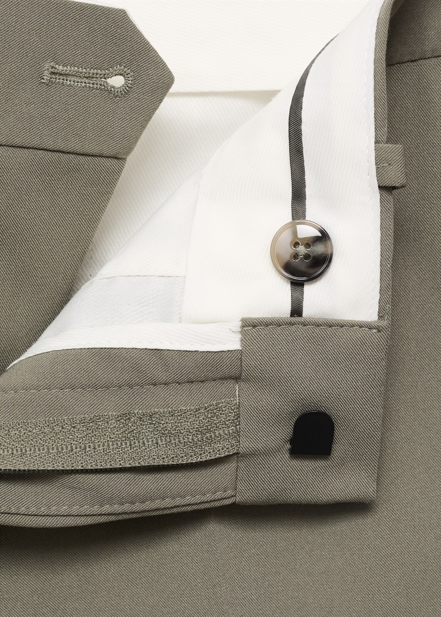 Stretch fabric super slim-fit suit trousers - Details of the article 8