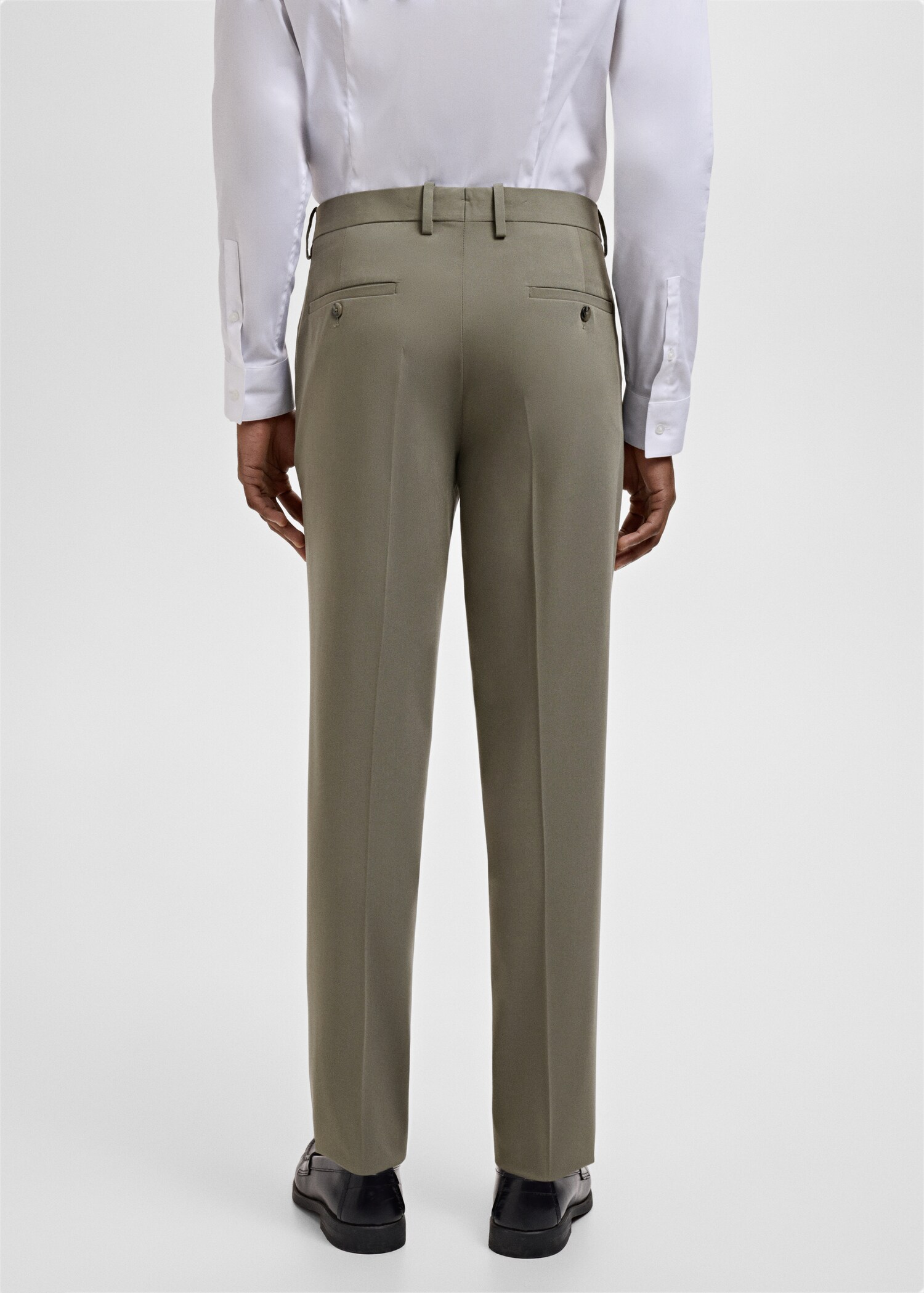Stretch fabric super slim-fit suit trousers - Reverse of the article