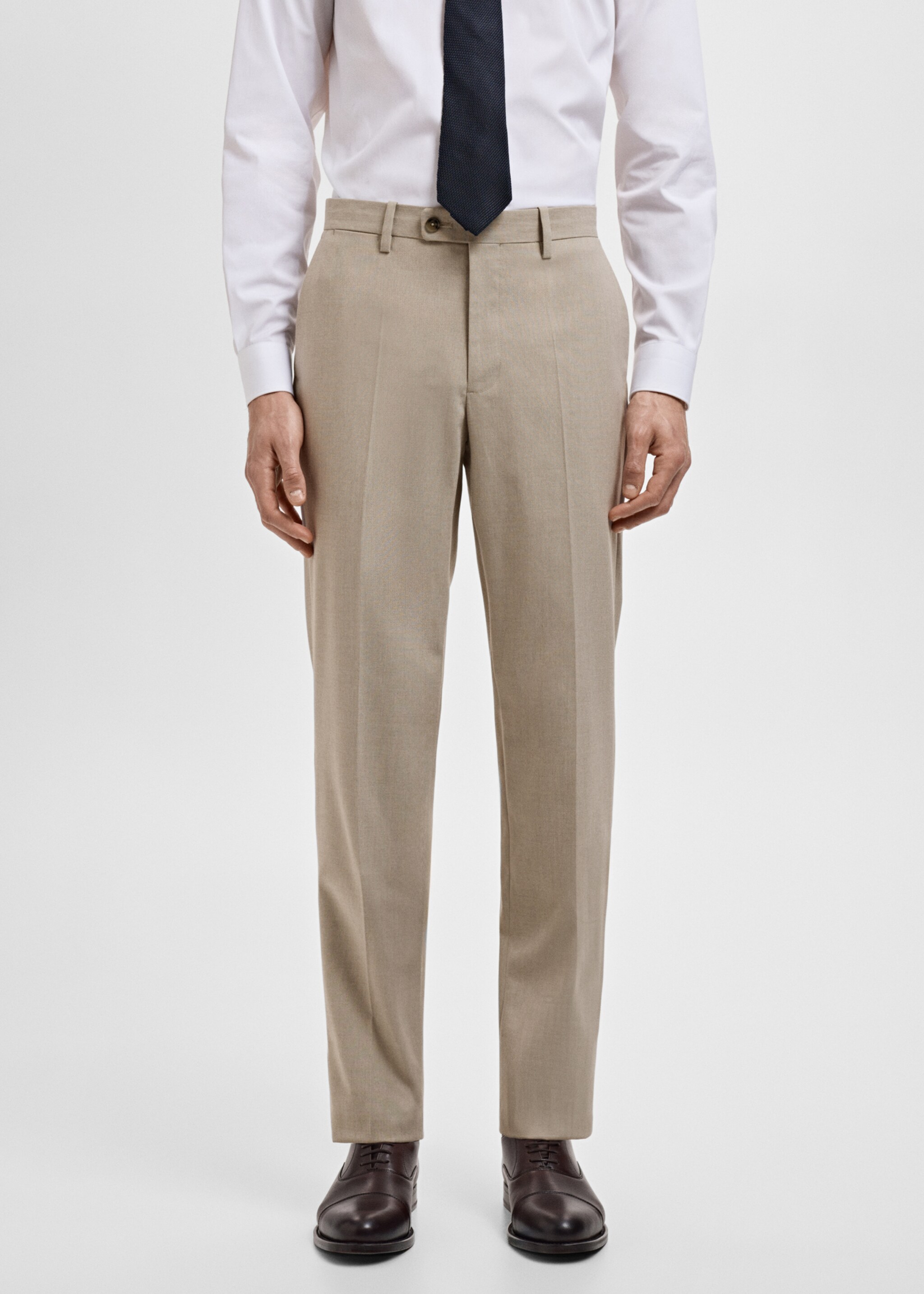 Monaco slim-fit suit trousers - Medium plane