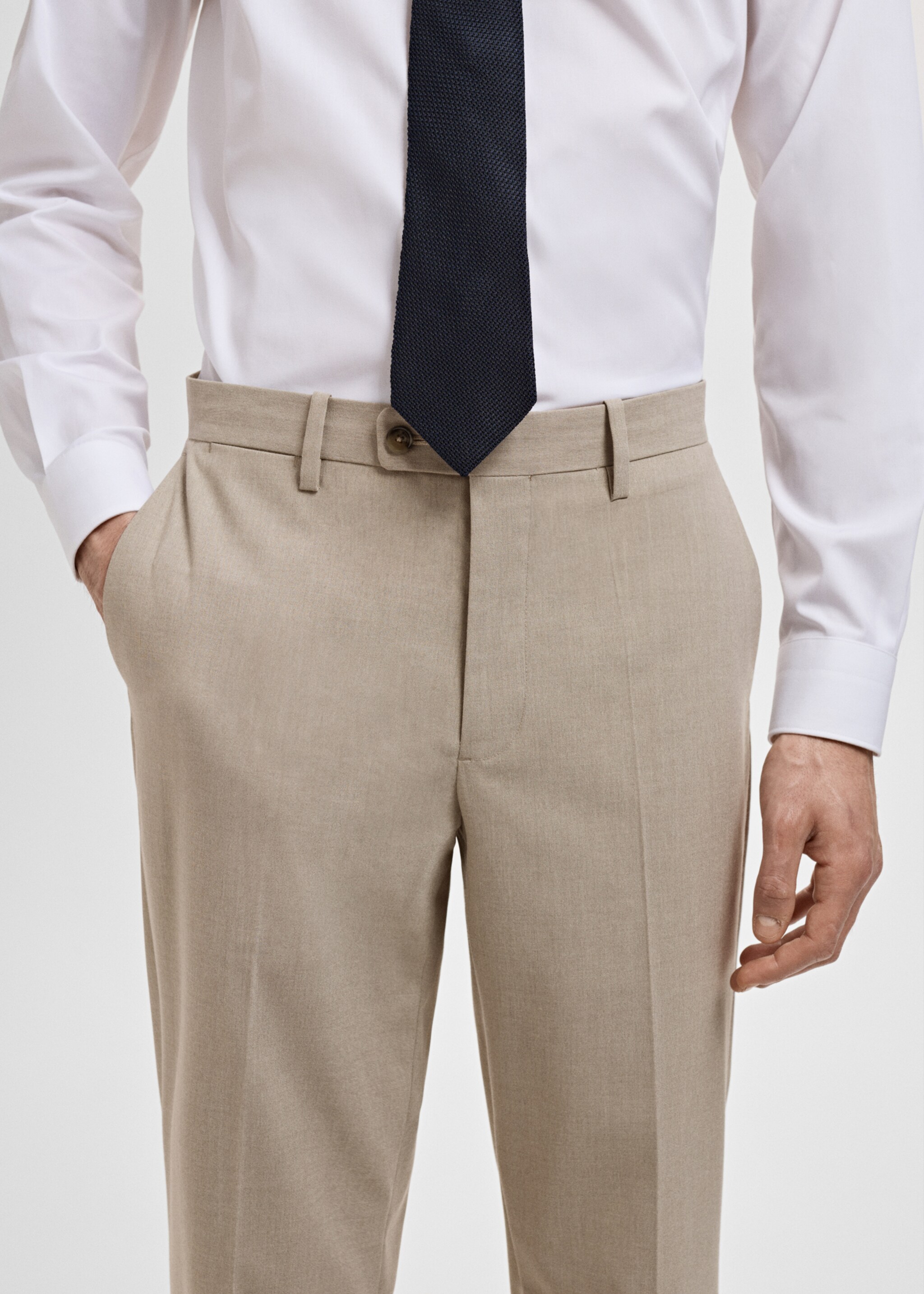 Monaco slim-fit suit trousers - Details of the article 1