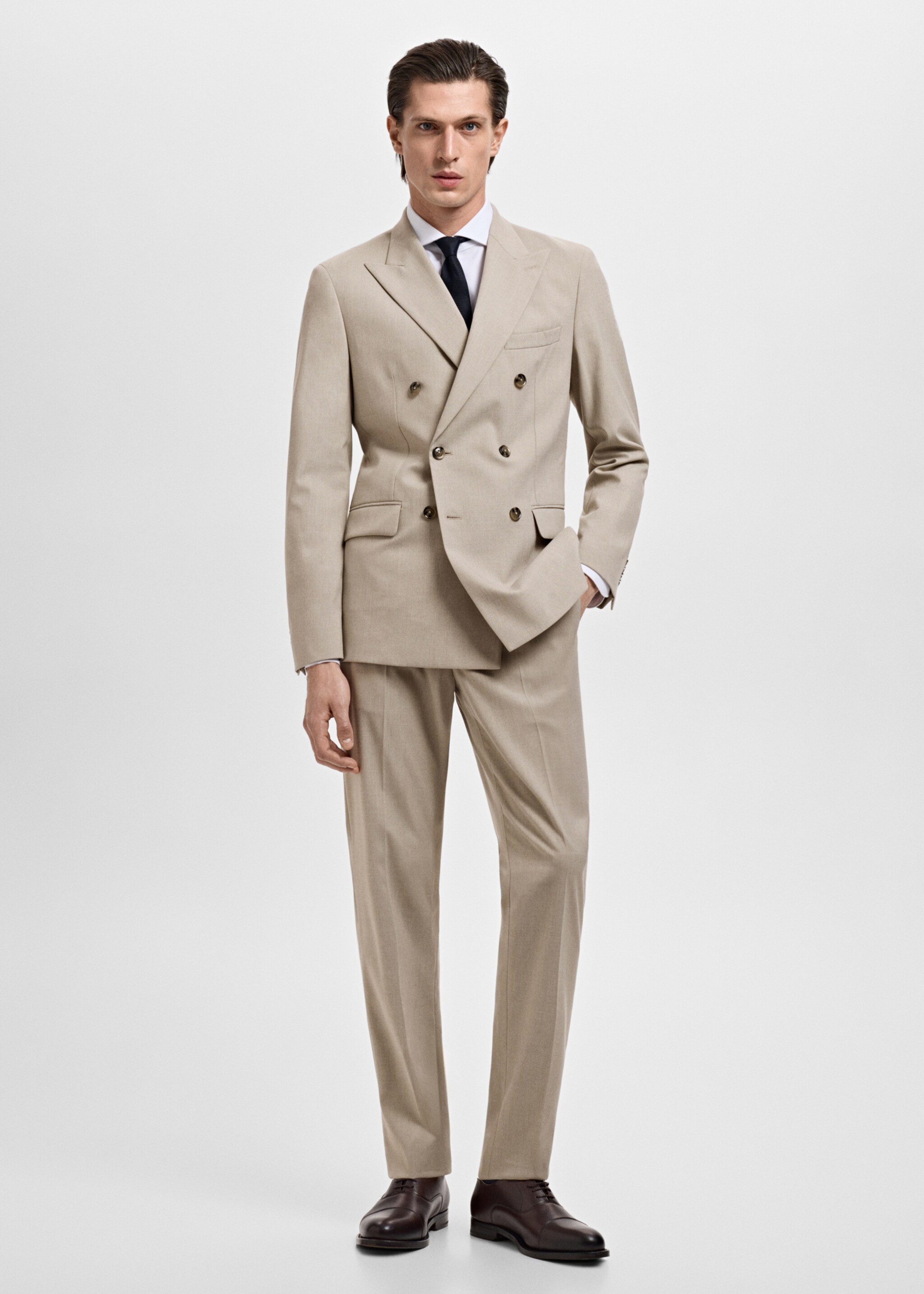 Monaco slim-fit suit trousers - General plane