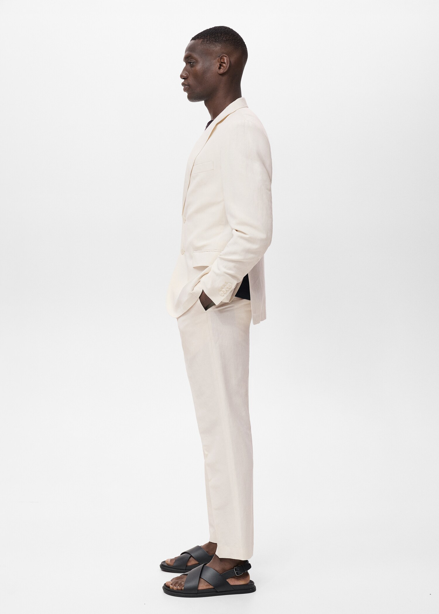 Slim-Fit-Sakko aus Leinen-Lyocell - Detail des Artikels 2