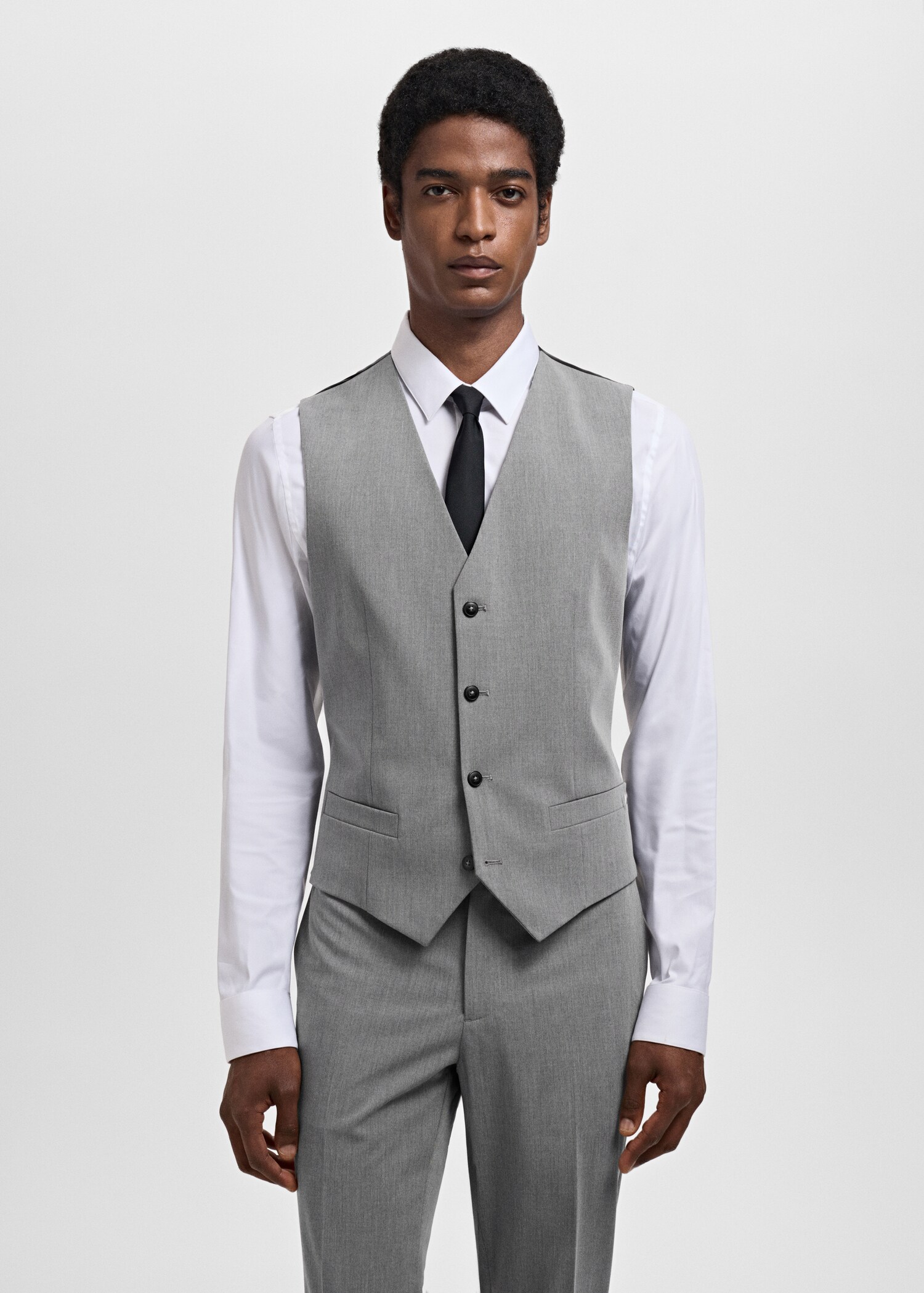 Paris super slim-fit suit vest - Medium plane