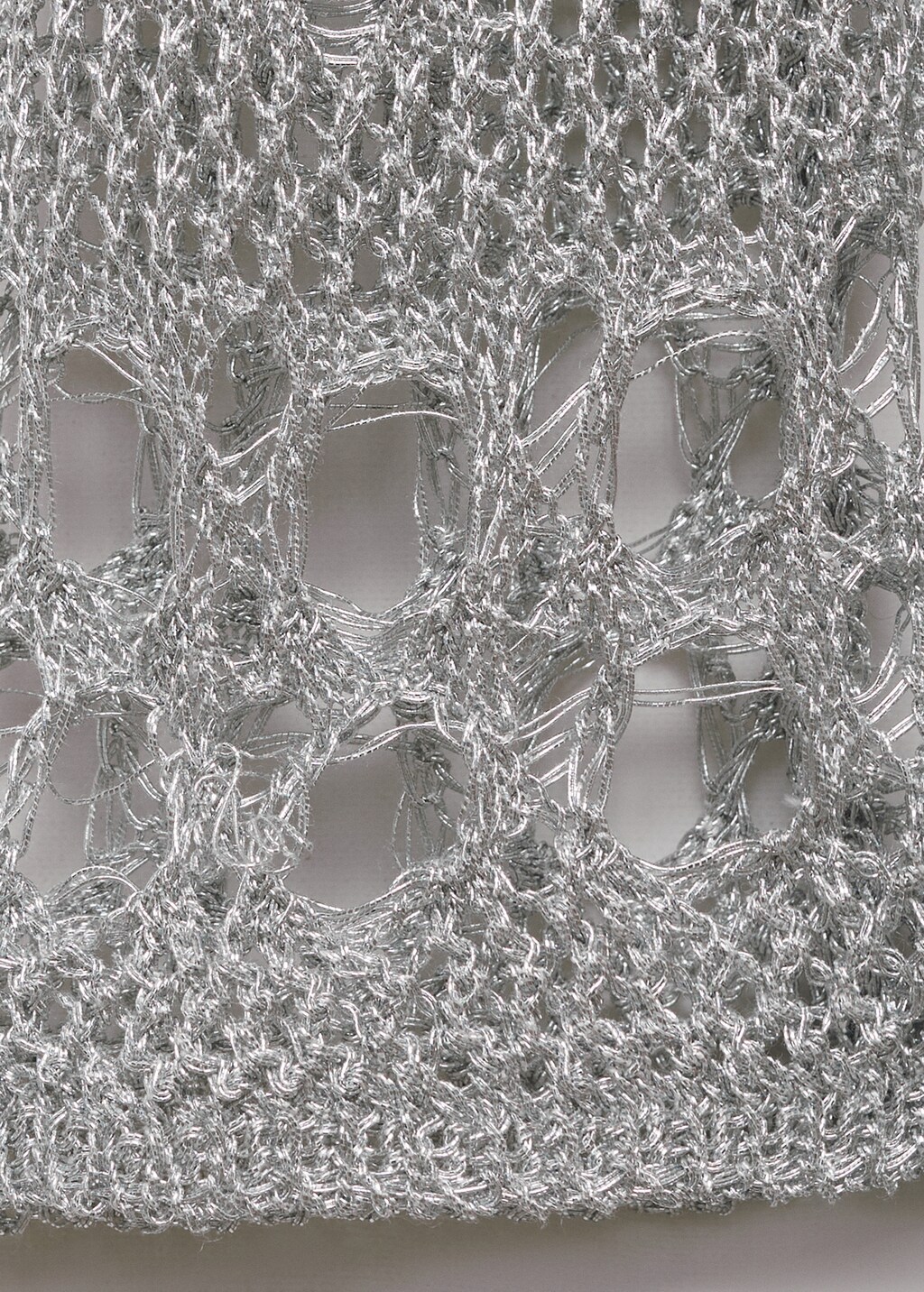 Lurex dress with openwork details