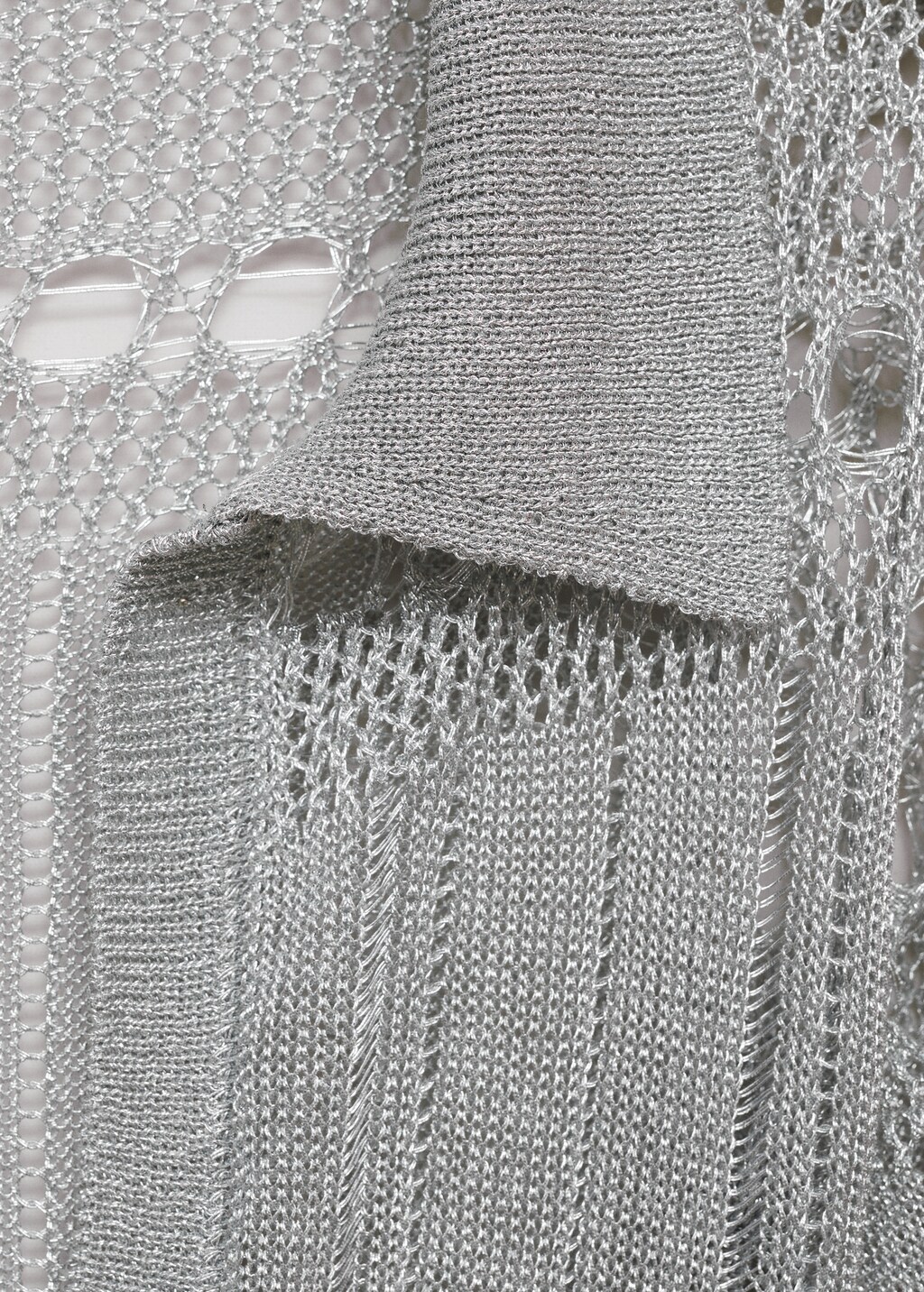 Lurex dress with openwork details