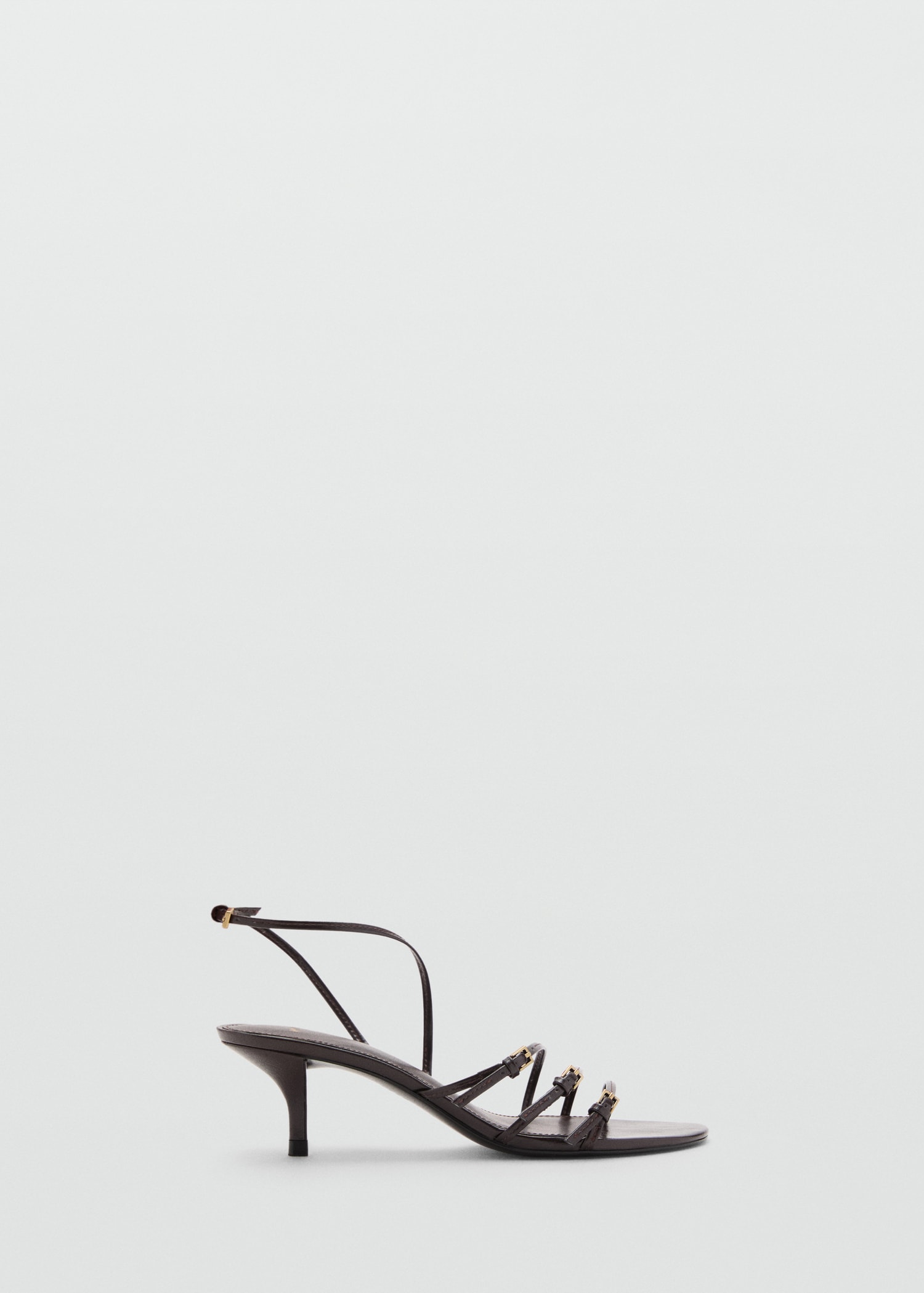 Kitten-heel sandals with buckle - Article without model