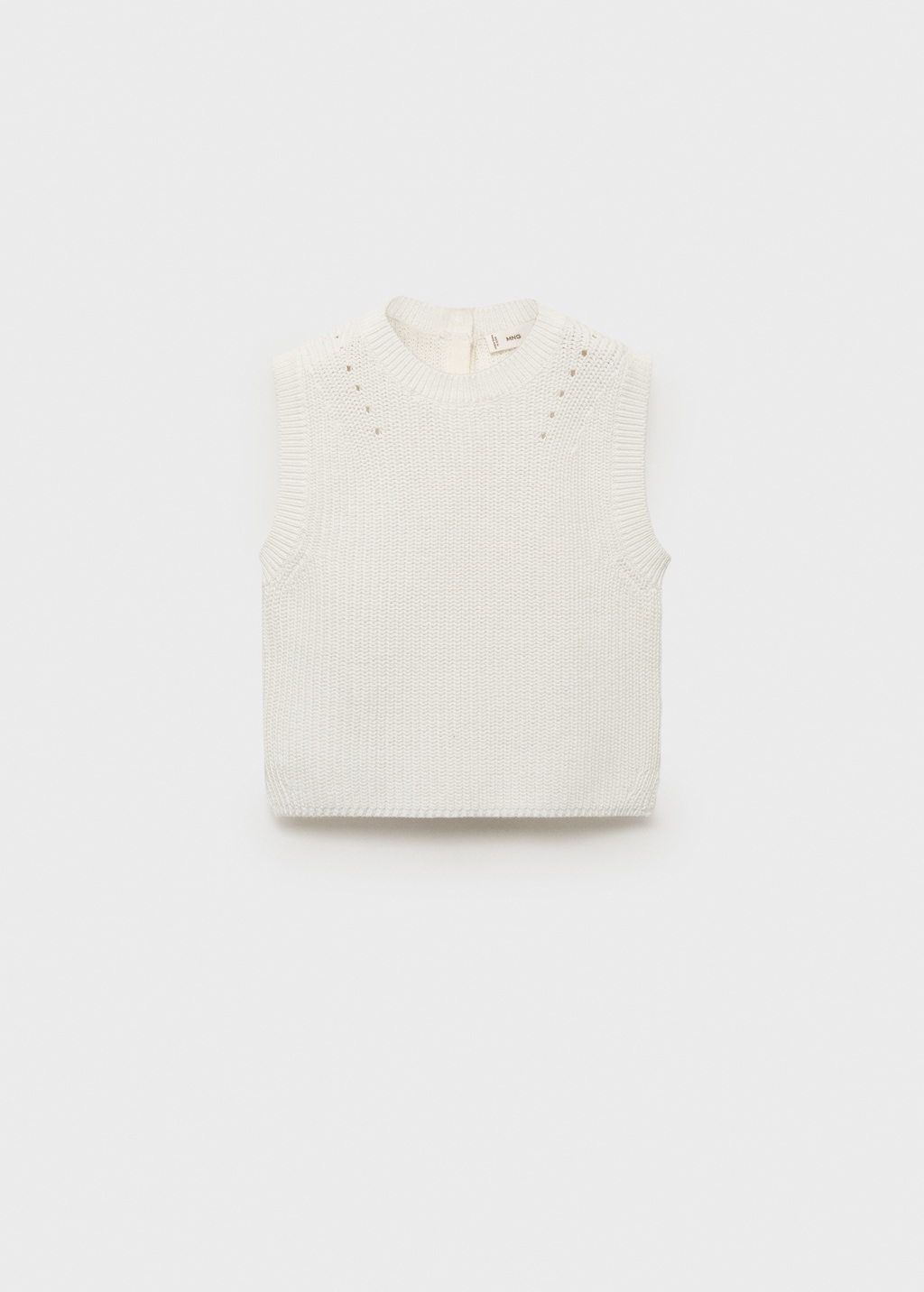 Knitted cotton vest