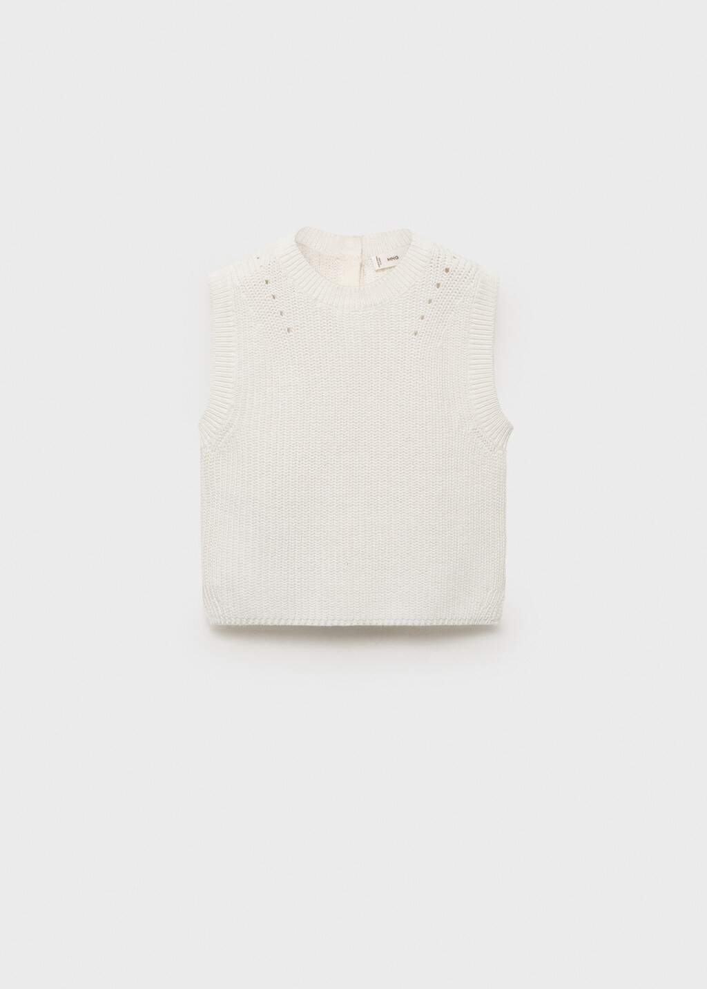 Knitted cotton vest