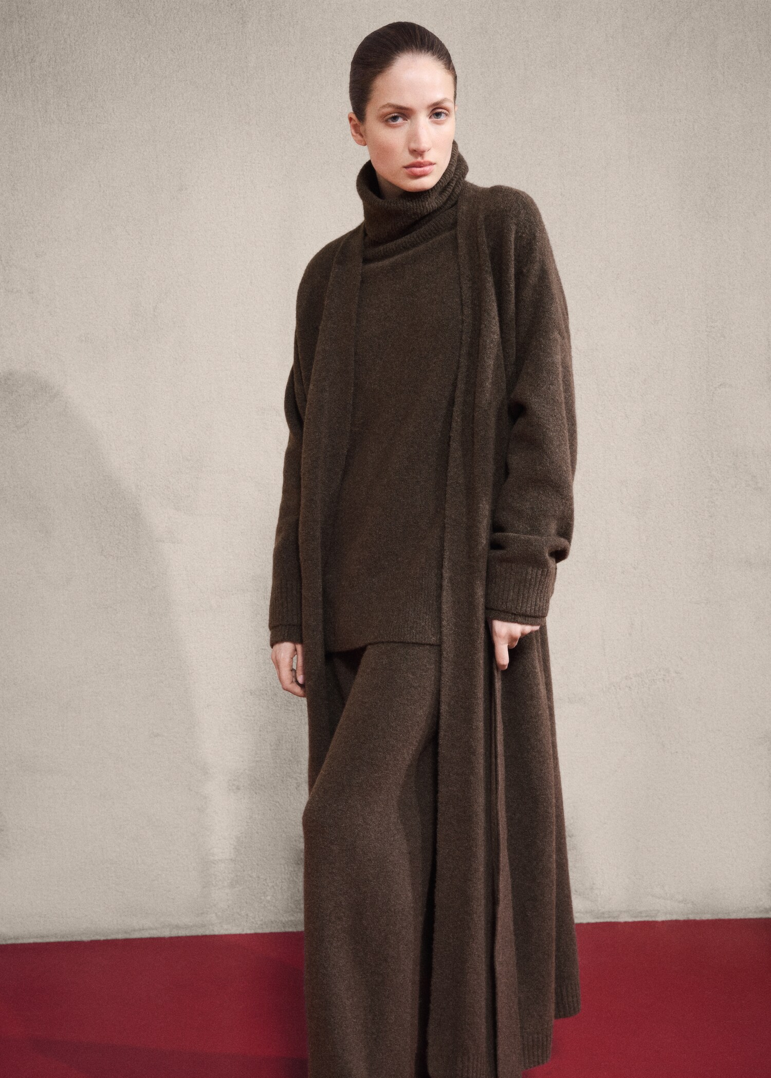 Cardigan long maille - Plan moyen