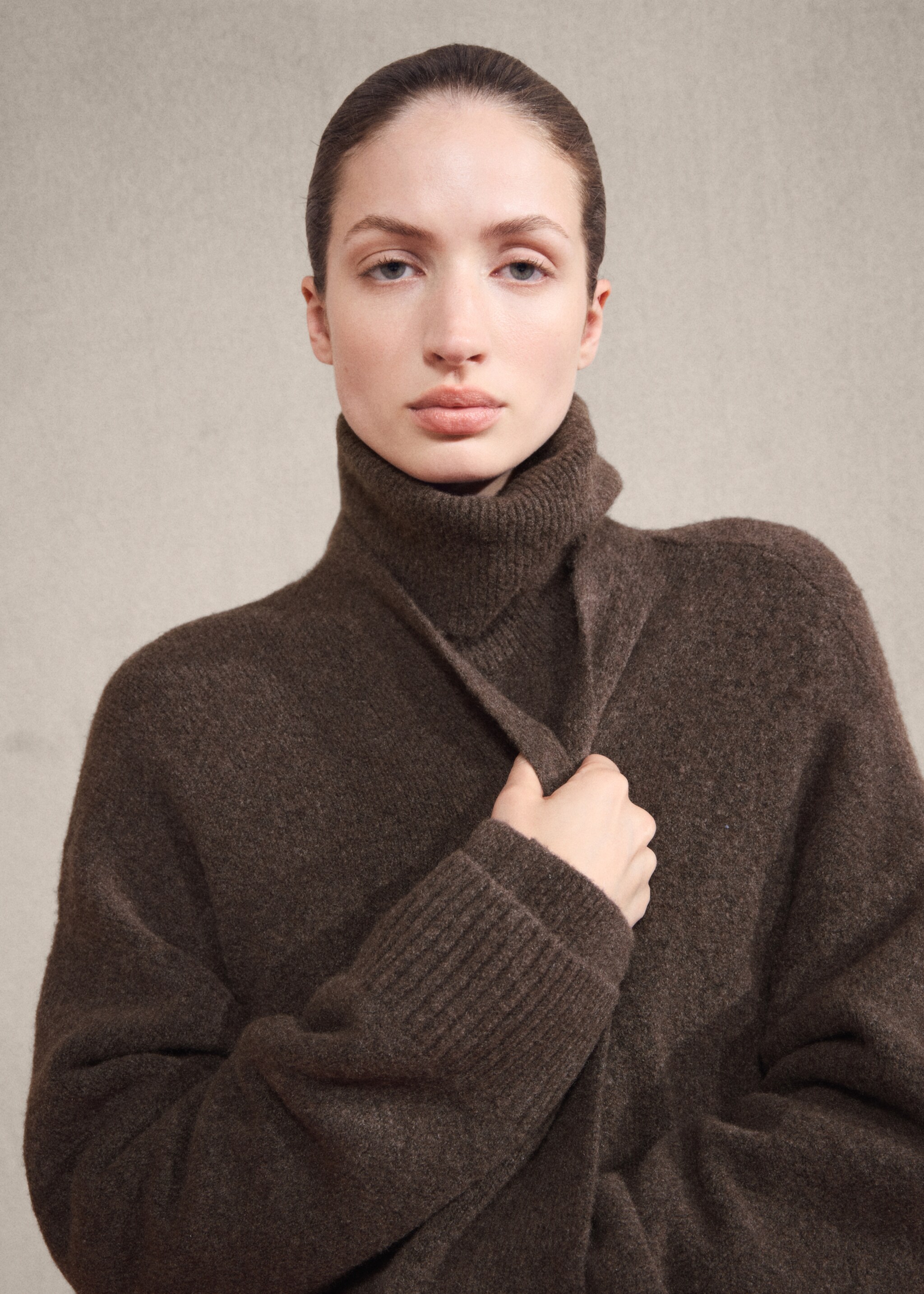 Cardigan long maille - Détail de l'article 1, Chocolat. Ref: 17034102-05.