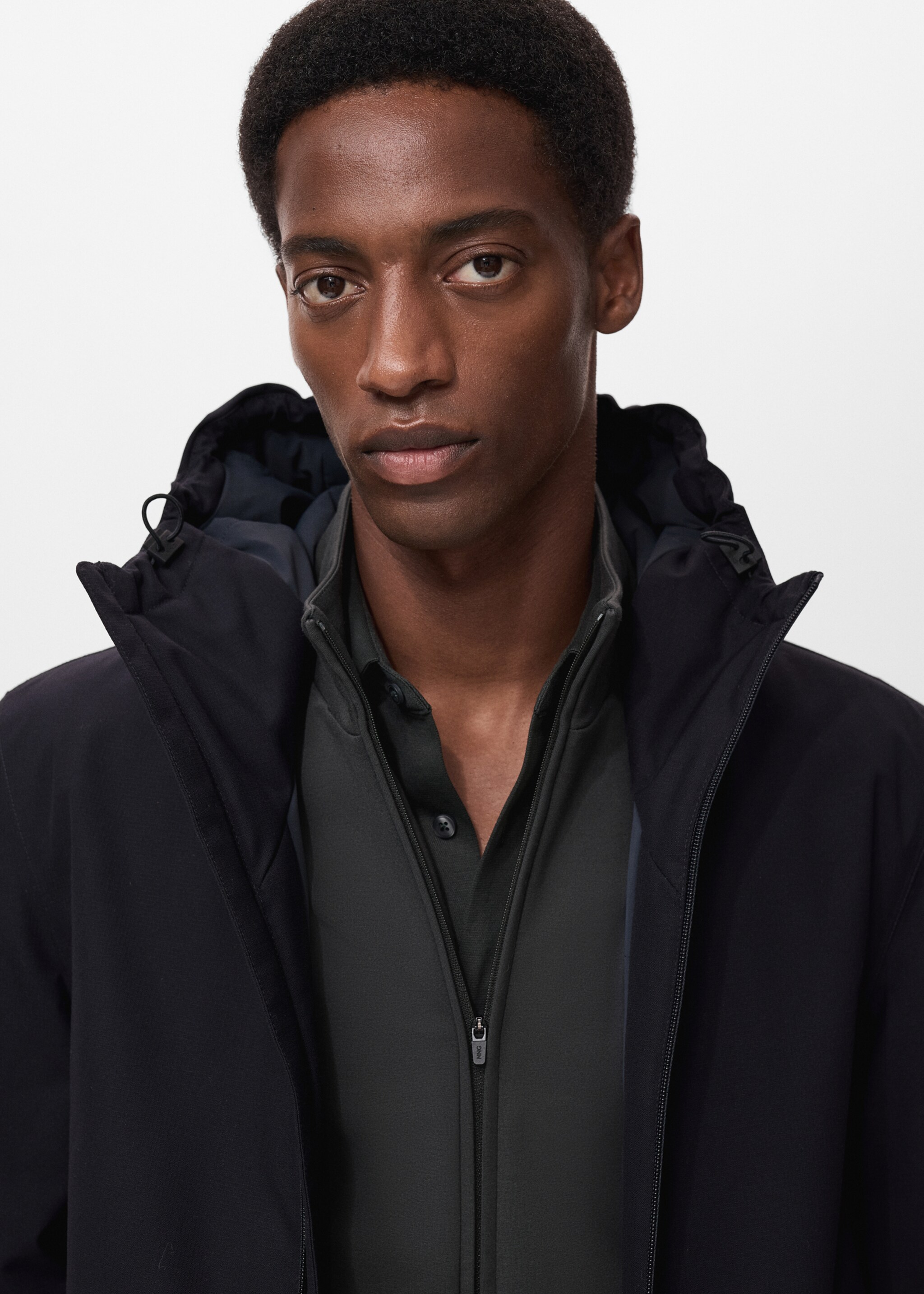 Packable quilted water-repellent parka Thermolite® - Details of the article 1, Navy. Ref: 17035968-01.