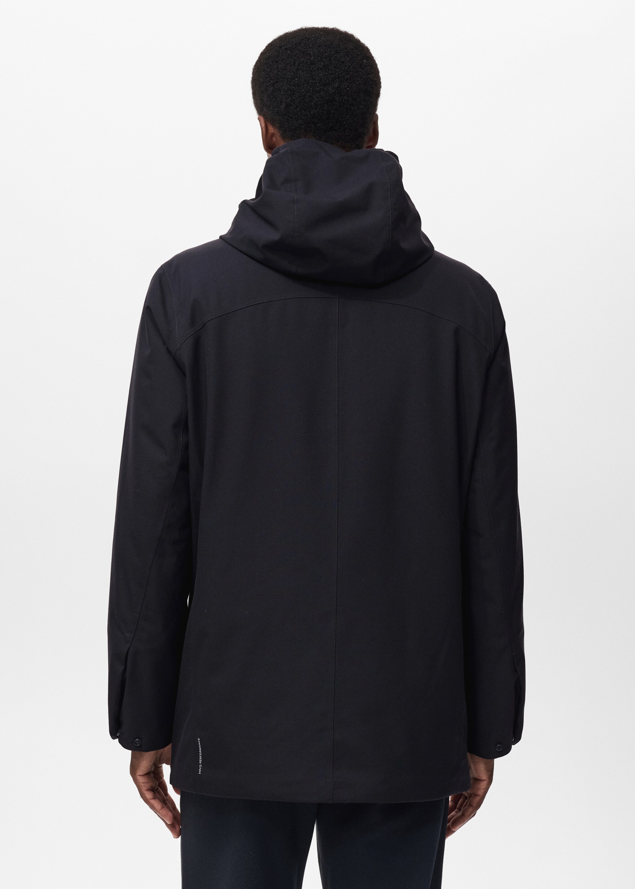 Packable quilted water-repellent parka Thermolite® - Reverse of the article, Navy. Ref: 17035968-01.