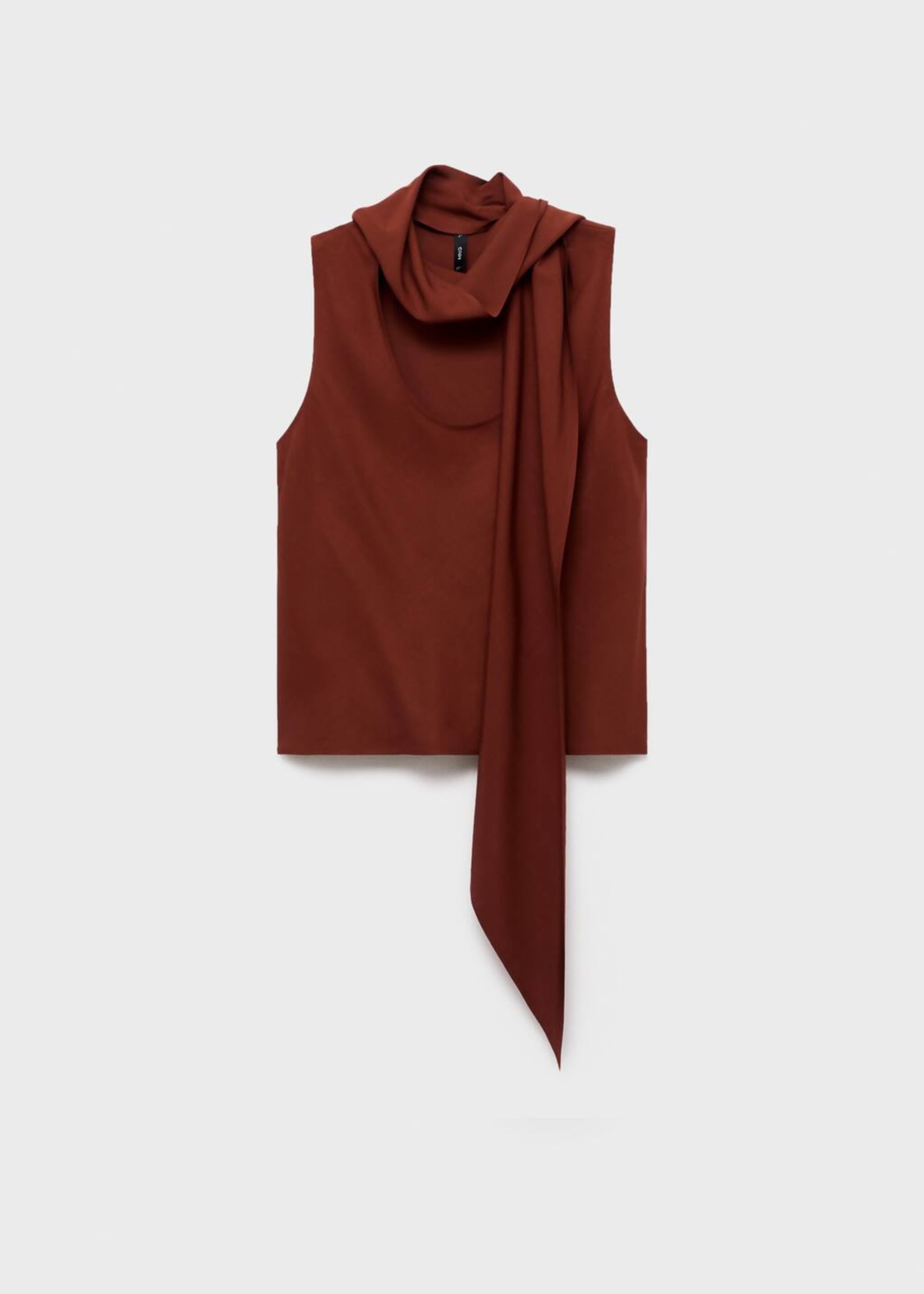 Blouse with foulard neckline - Article without model, Russet. Ref: 17036740-01.