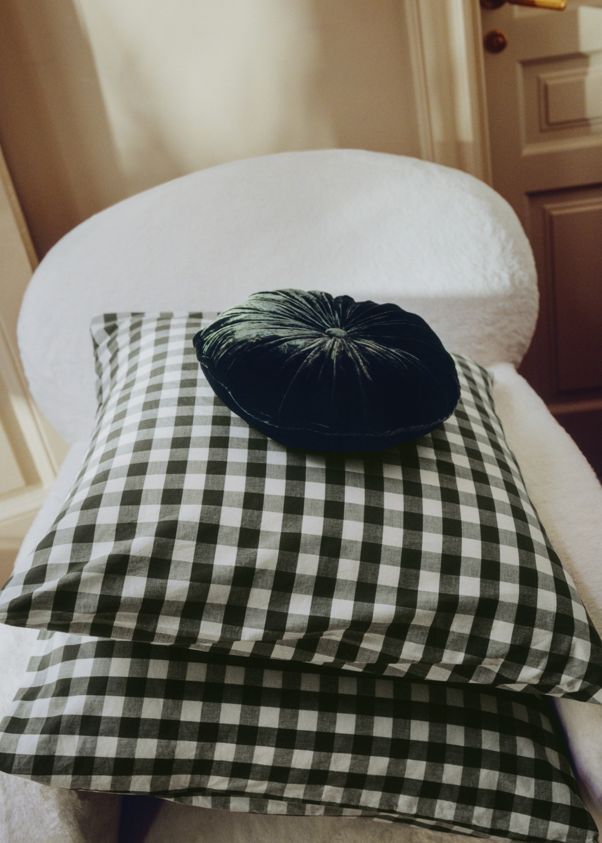 Δύο μαξιλαροθήκες βαμβάκι βαμμένα νήματα καρό 50x75 εκ - Λεπτομέρεια του προϊόντος 6, Πράσινο Σκούρο. Ref: 17037788-01.