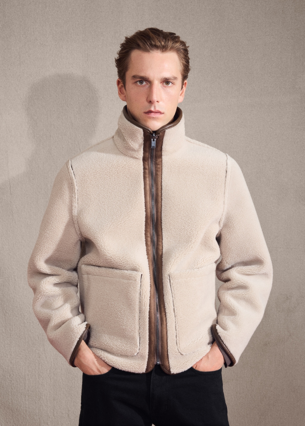 Reversible sheepskin jacket