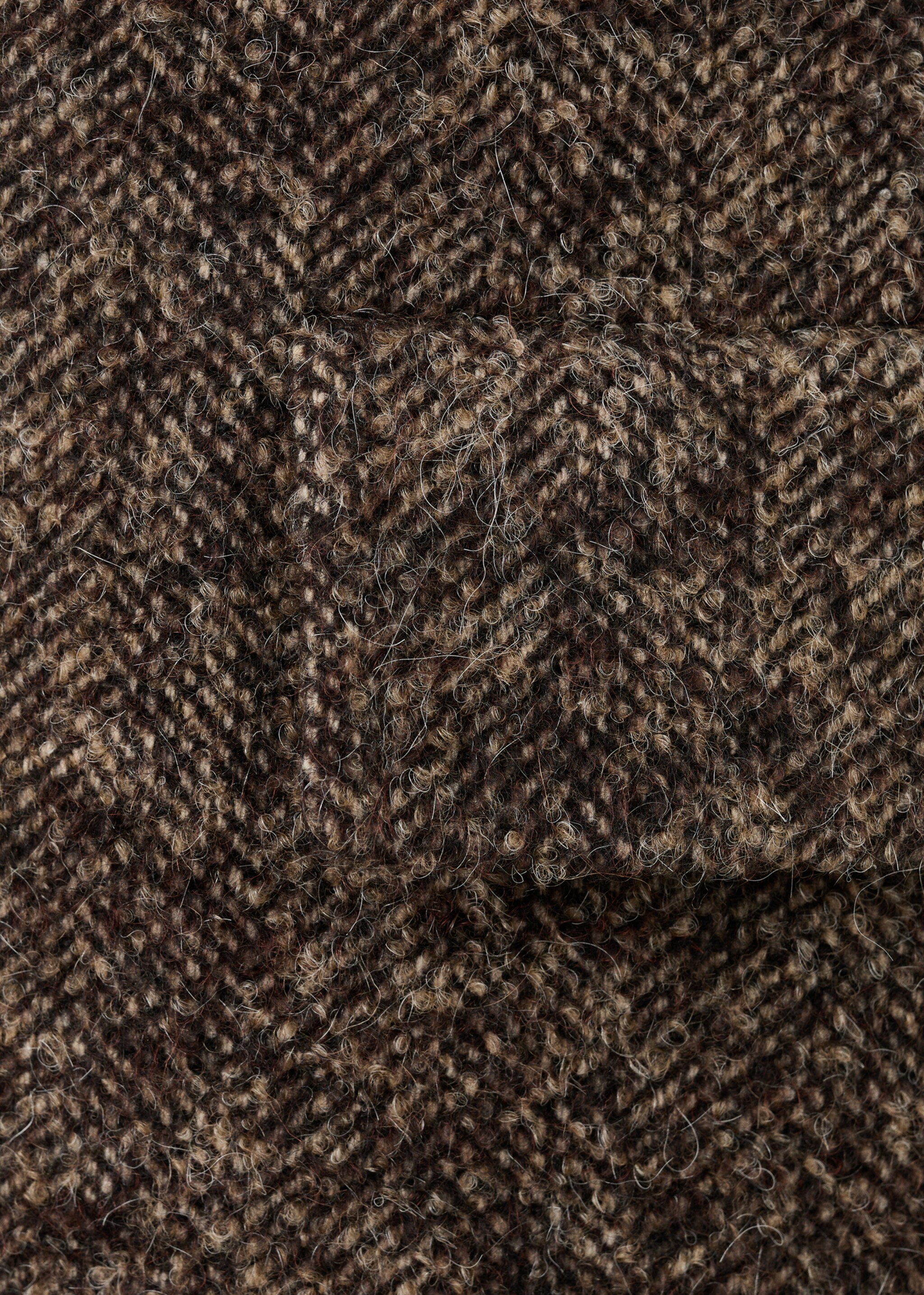 Abrigo lana jaspeado oversize - Detalle del artículo 0, Marrón. Ref: 17037910-01.