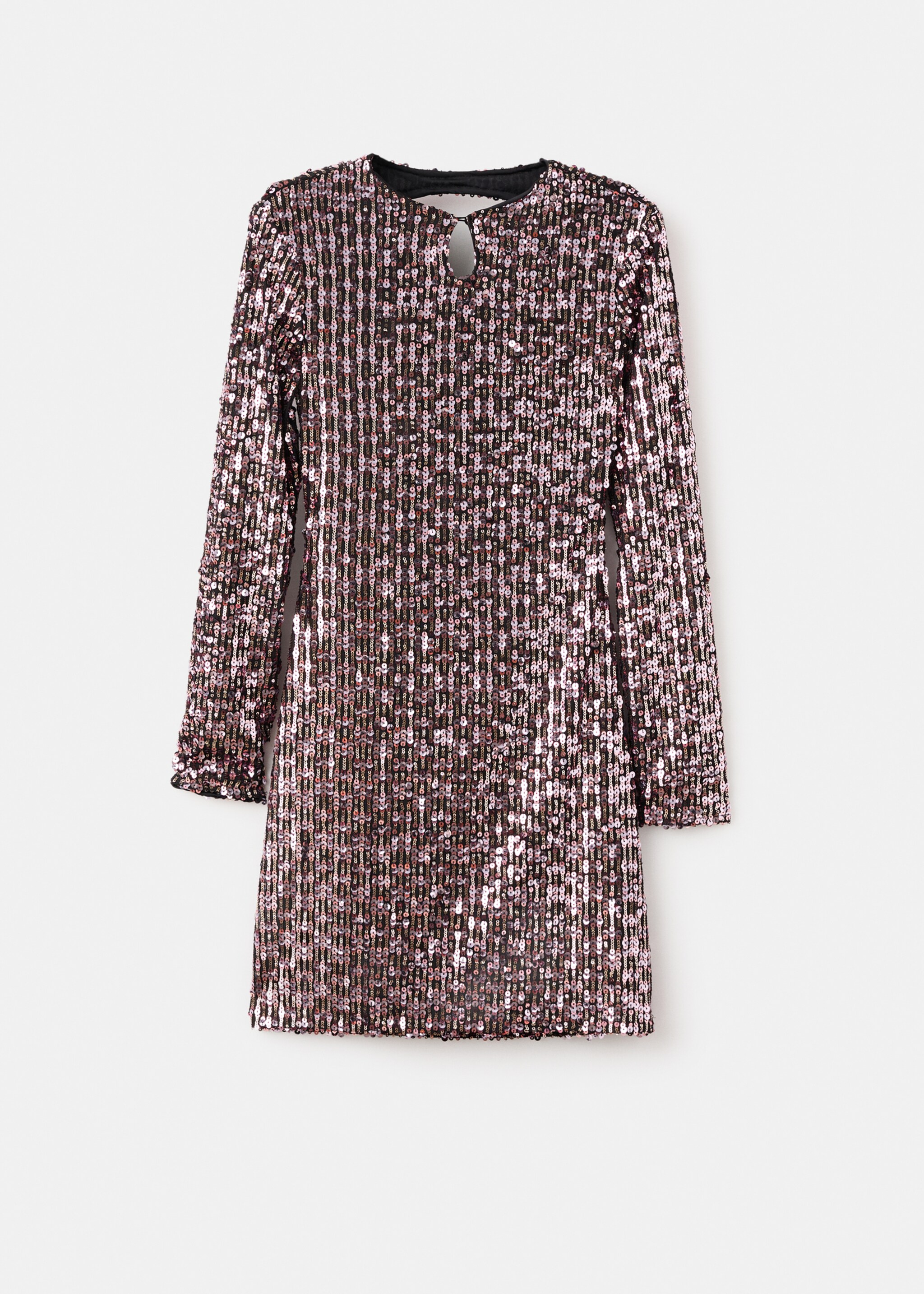 Robe courte à paillettes - Article sans modèle, Rose. Ref: 17038632-01.