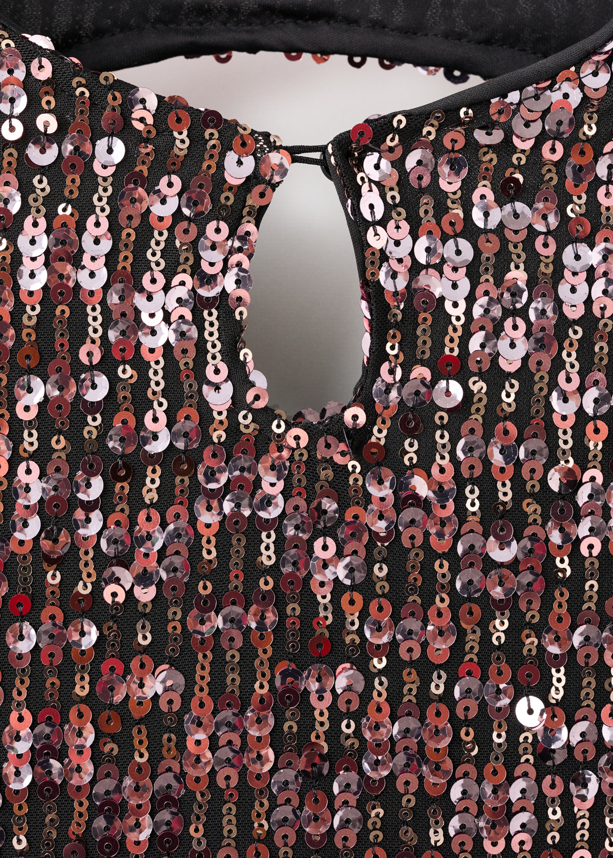 Robe courte à paillettes - Détail de l'article 8, Rose. Ref: 17038632-01.